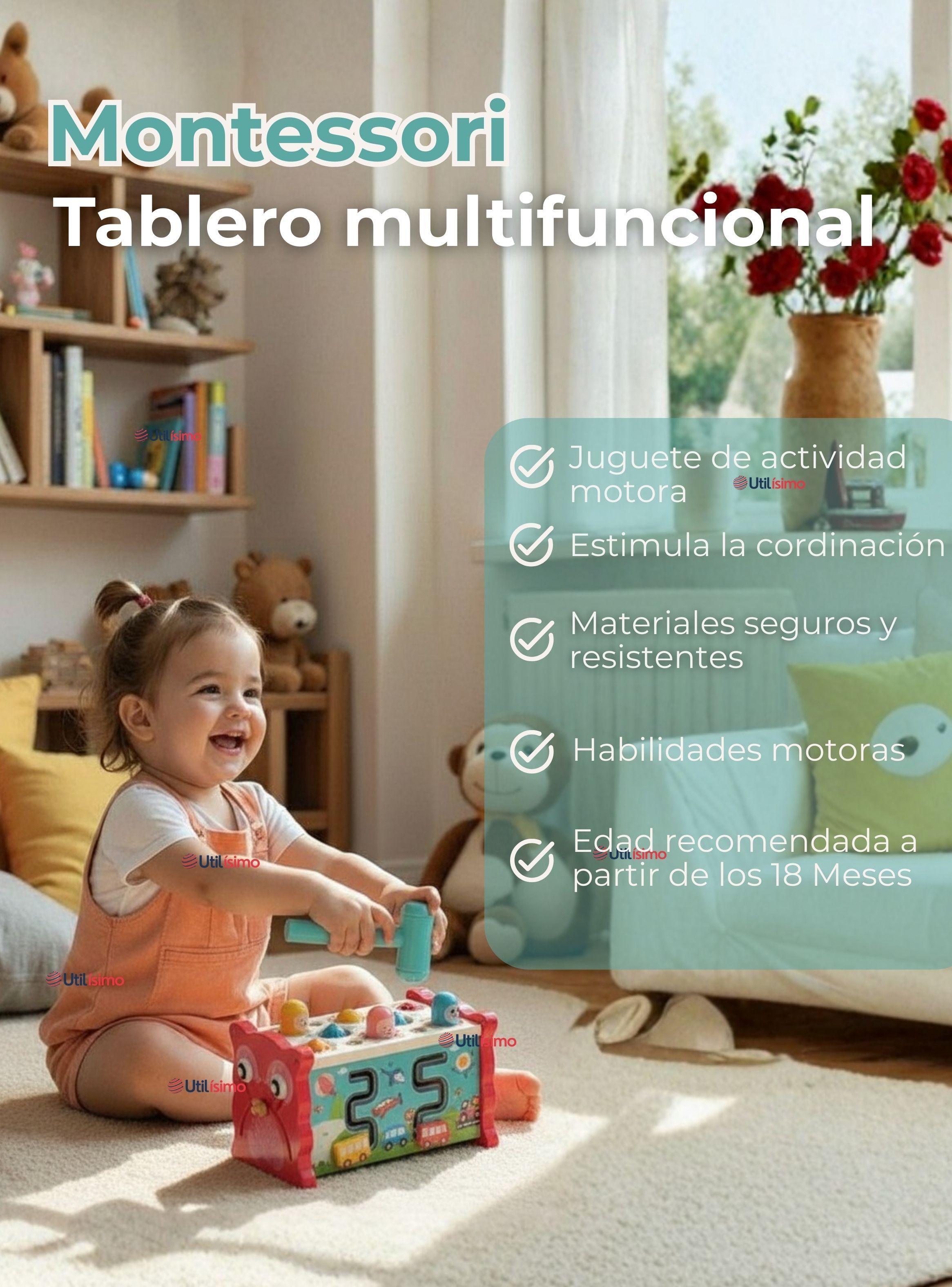 Juguete Tablero Cubo Multifuncional 8 En 1 para Bebé Niño o Niña Montessori-1