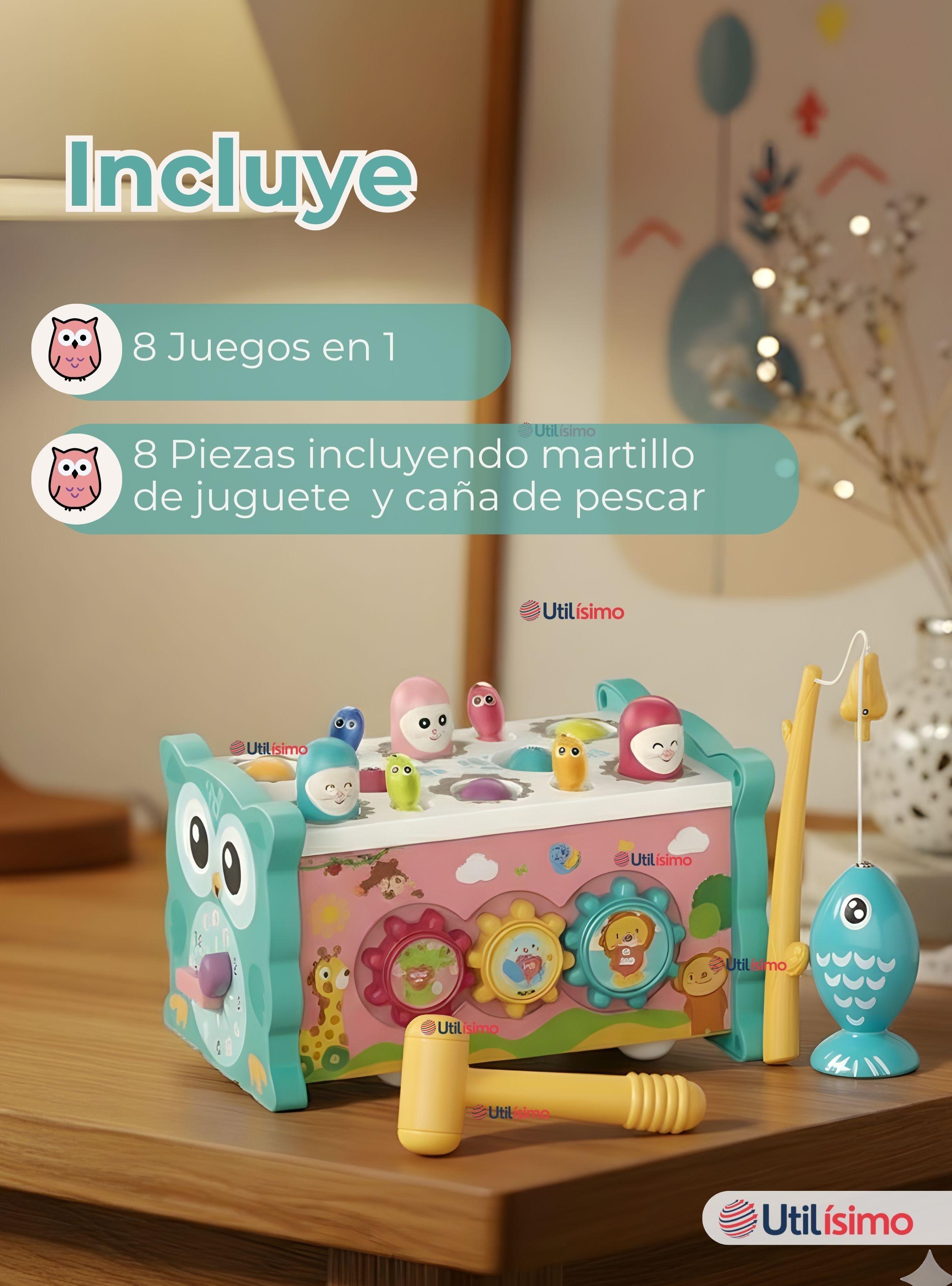 Juguete Tablero Cubo Multifuncional 8 En 1 para Bebé Niño o Niña Montessori-2
