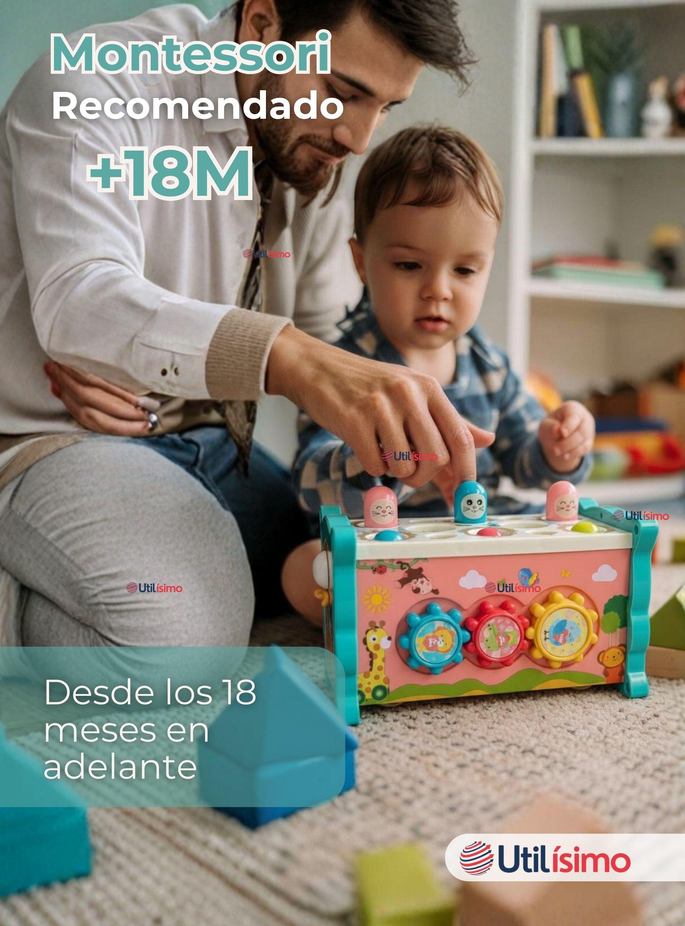 Juguete Tablero Cubo Multifuncional 8 En 1 para Bebé Niño o Niña Montessori-7