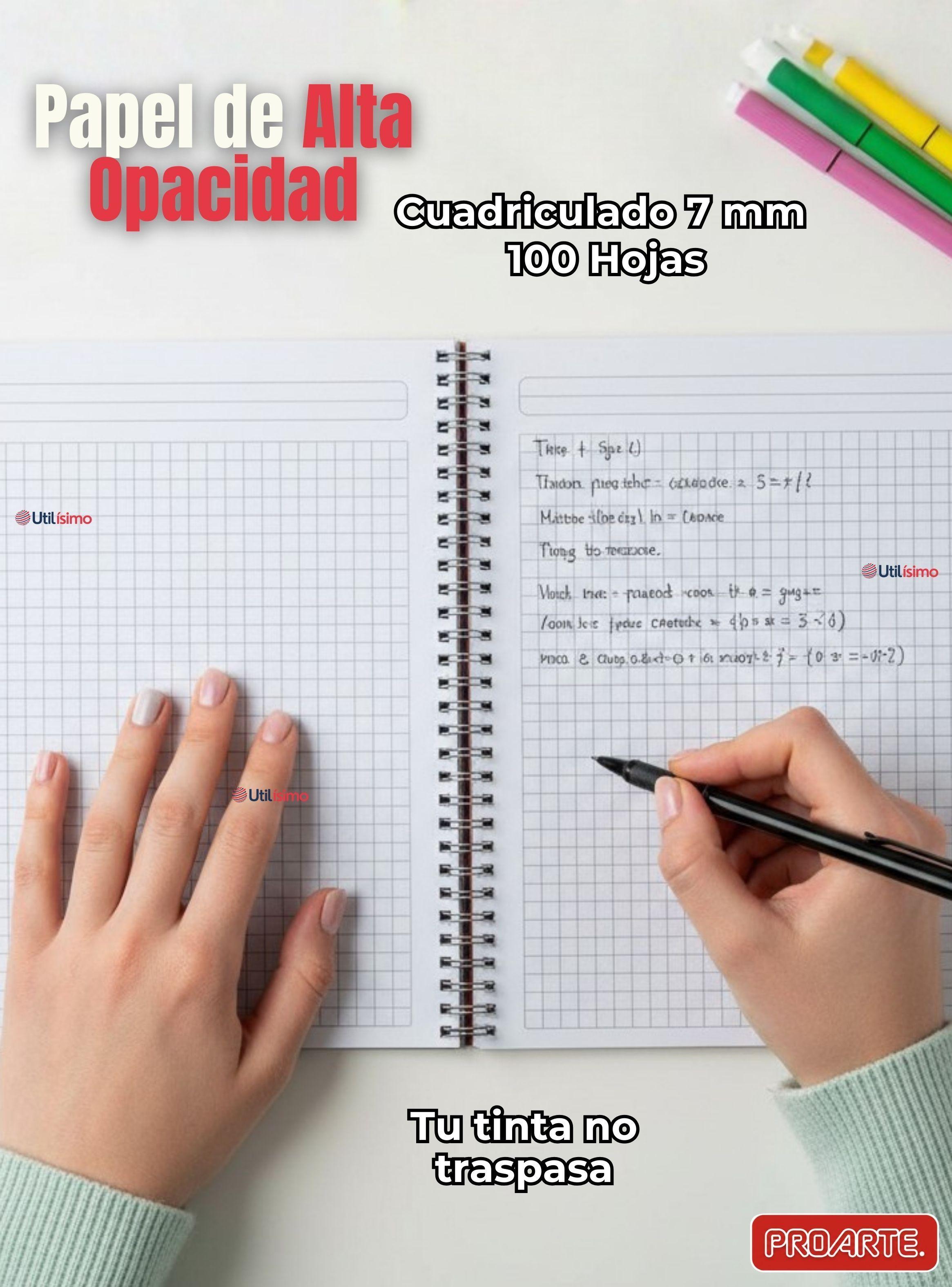 Pack 10 Cuadernos Universitarios Mickey Mouse Proarte 7mm de 100 Hojas Diseños Surtidos-5