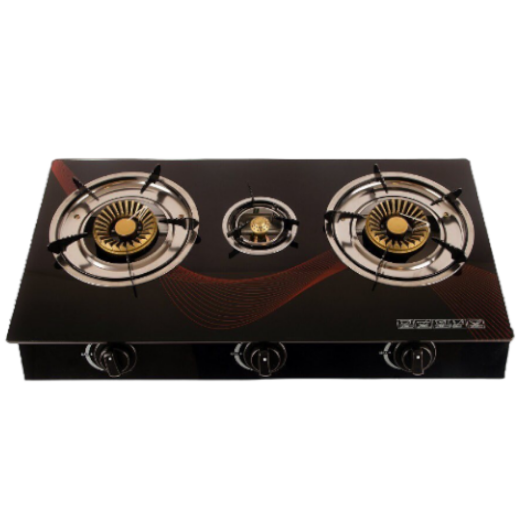 Cocinilla Encimera a Gas Vidrio Templado LINE™ 3 Platos Regular-0