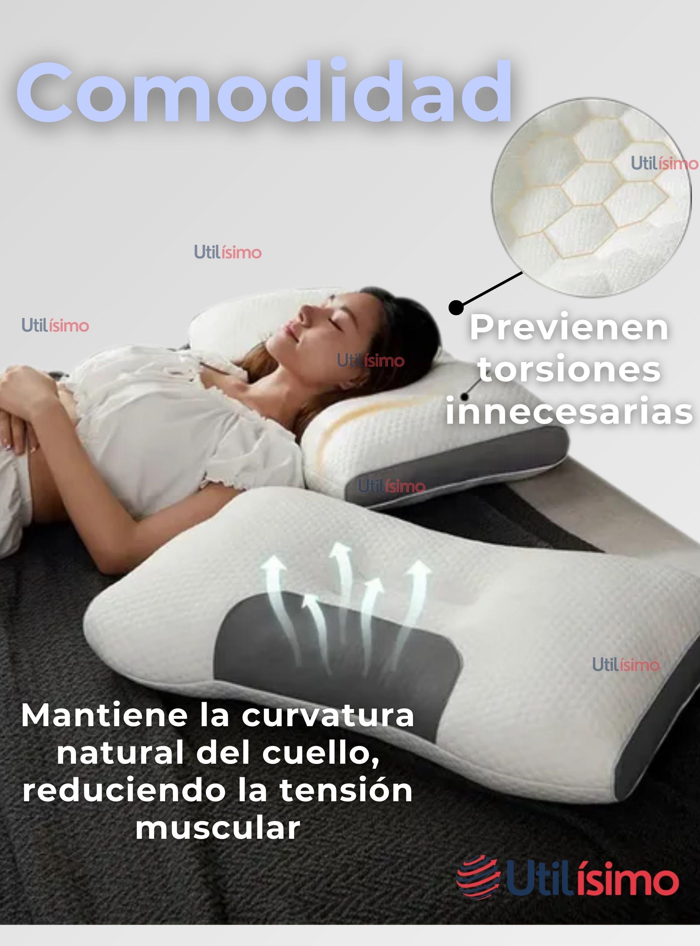 Almohada Ortopédicas Ergonómicas Para Cuello y Cervical Algodón -3