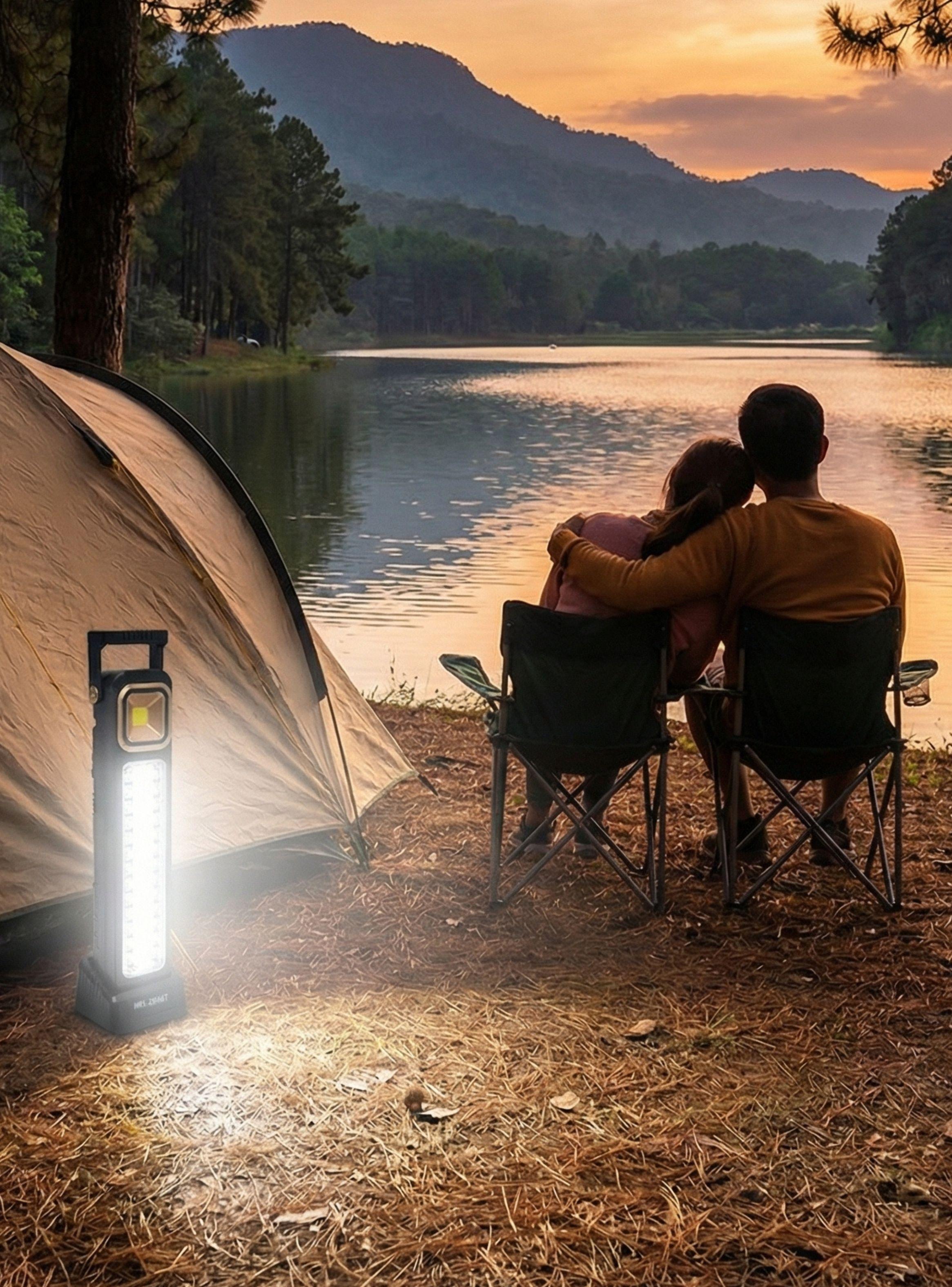 Lampara Luz De Emergencia Focos 39 Led  30W  Carga Híbrida Solar USB-0
