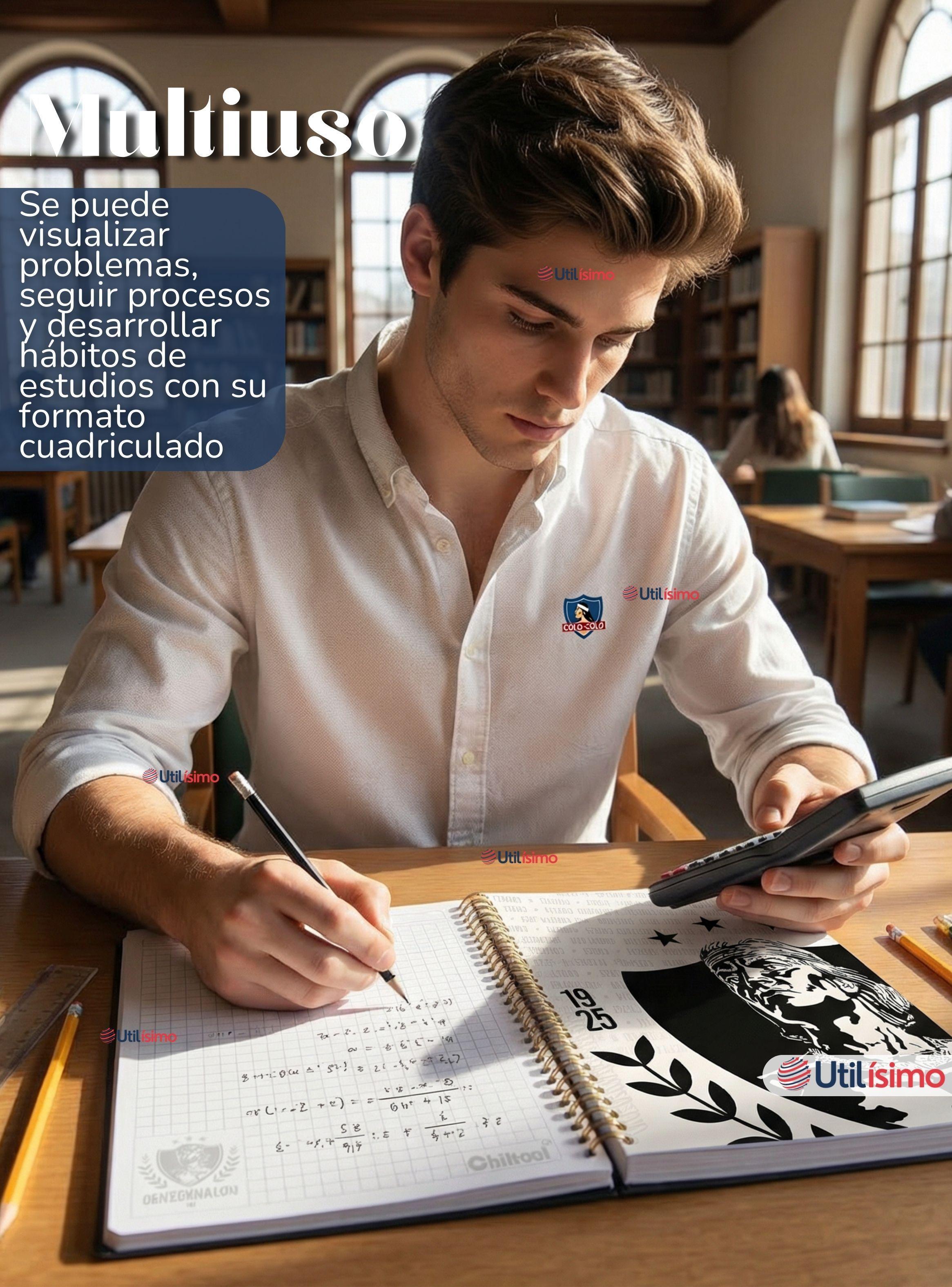 Pack 10 Unidades Cuadernos Colo Colo Centenario 7mm 100 Hojas Diseños Surtidos-5