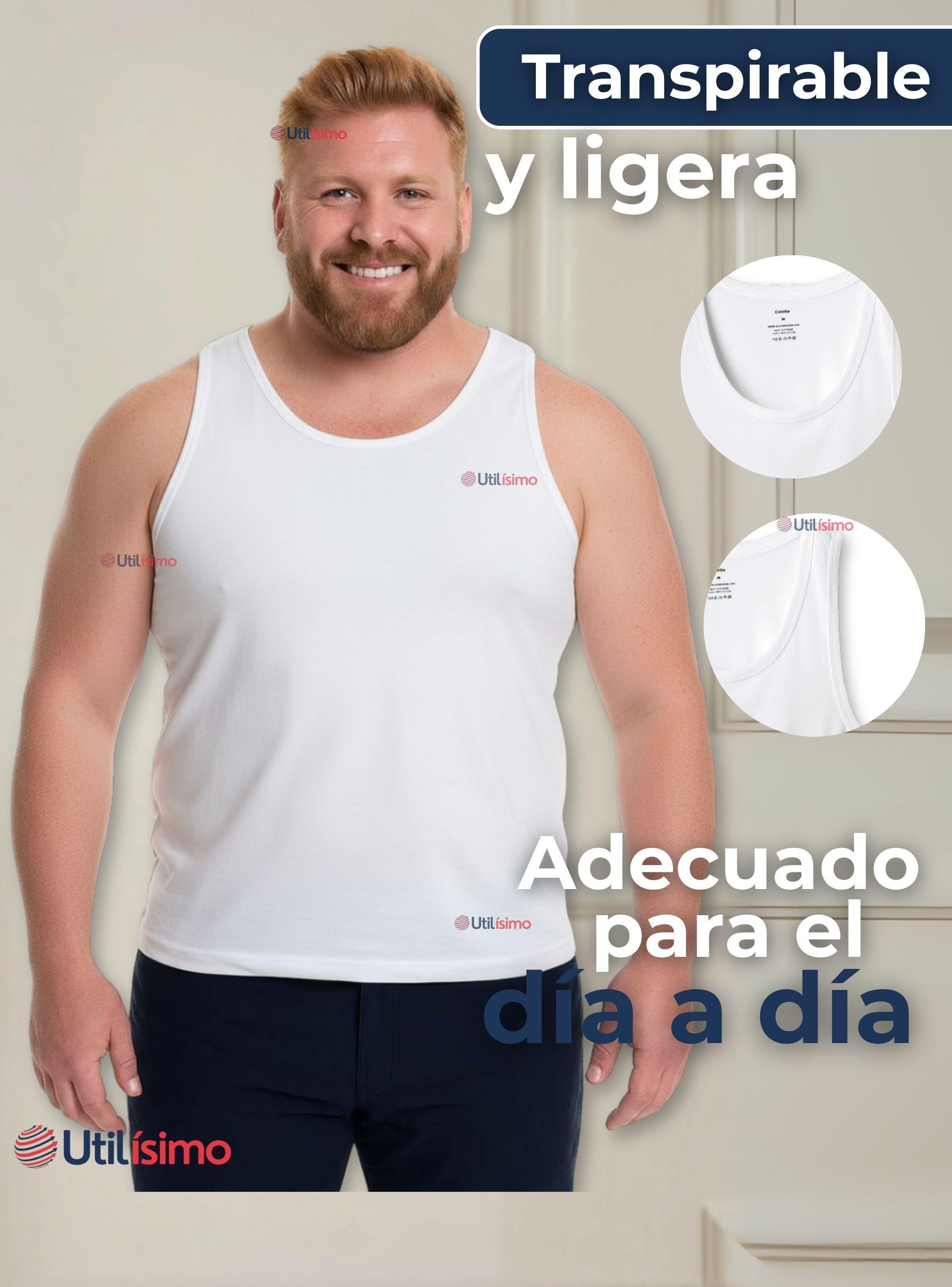 Camiseta Sin Manga Básica Suave 100% Algodón Blanco para Niño y Juvenil-5
