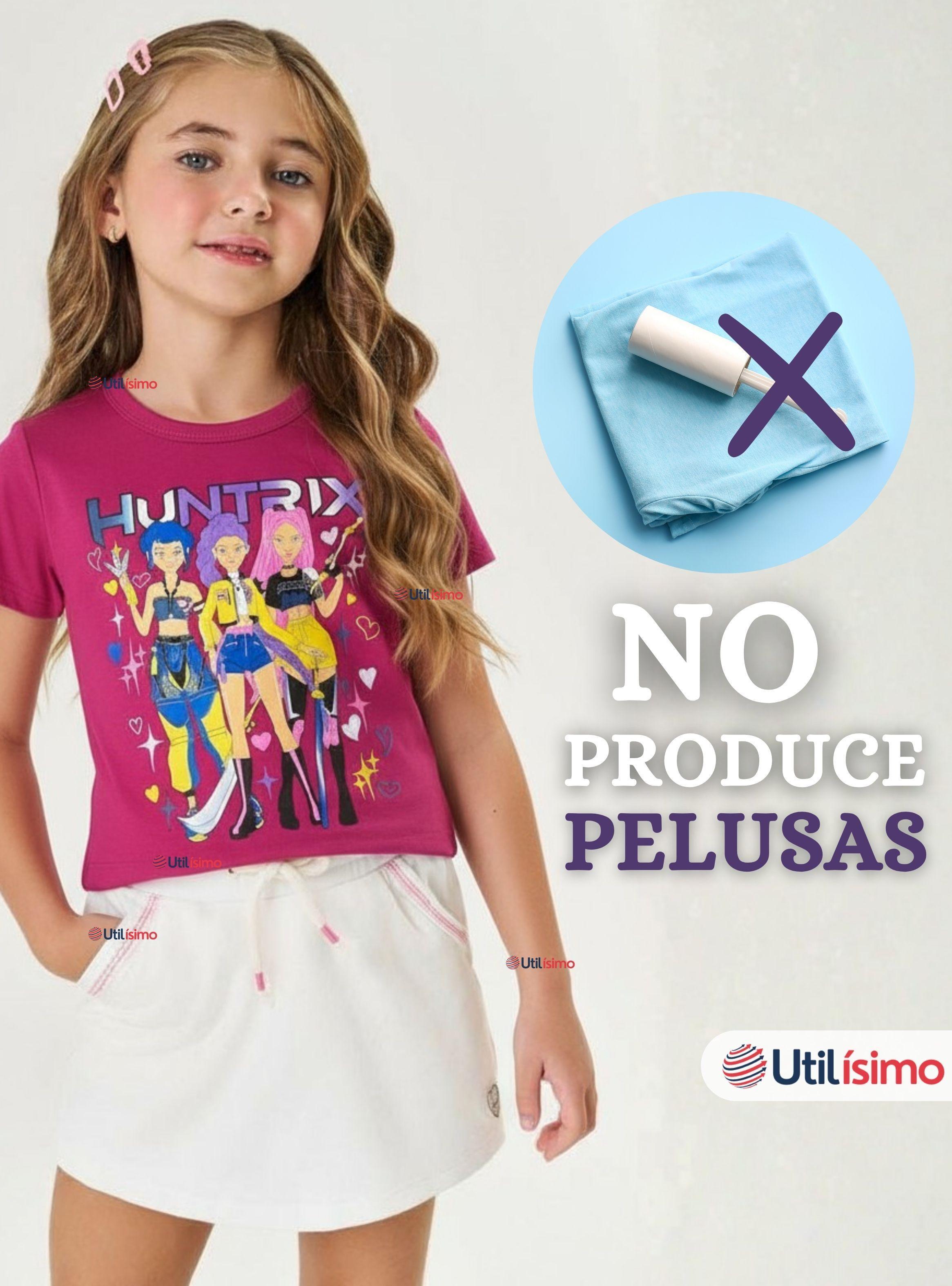 Polera Huntrix 100% Algodón Manga Corta Niña HUNTR/X Demon Hunters Rumi Mira Zoey-7