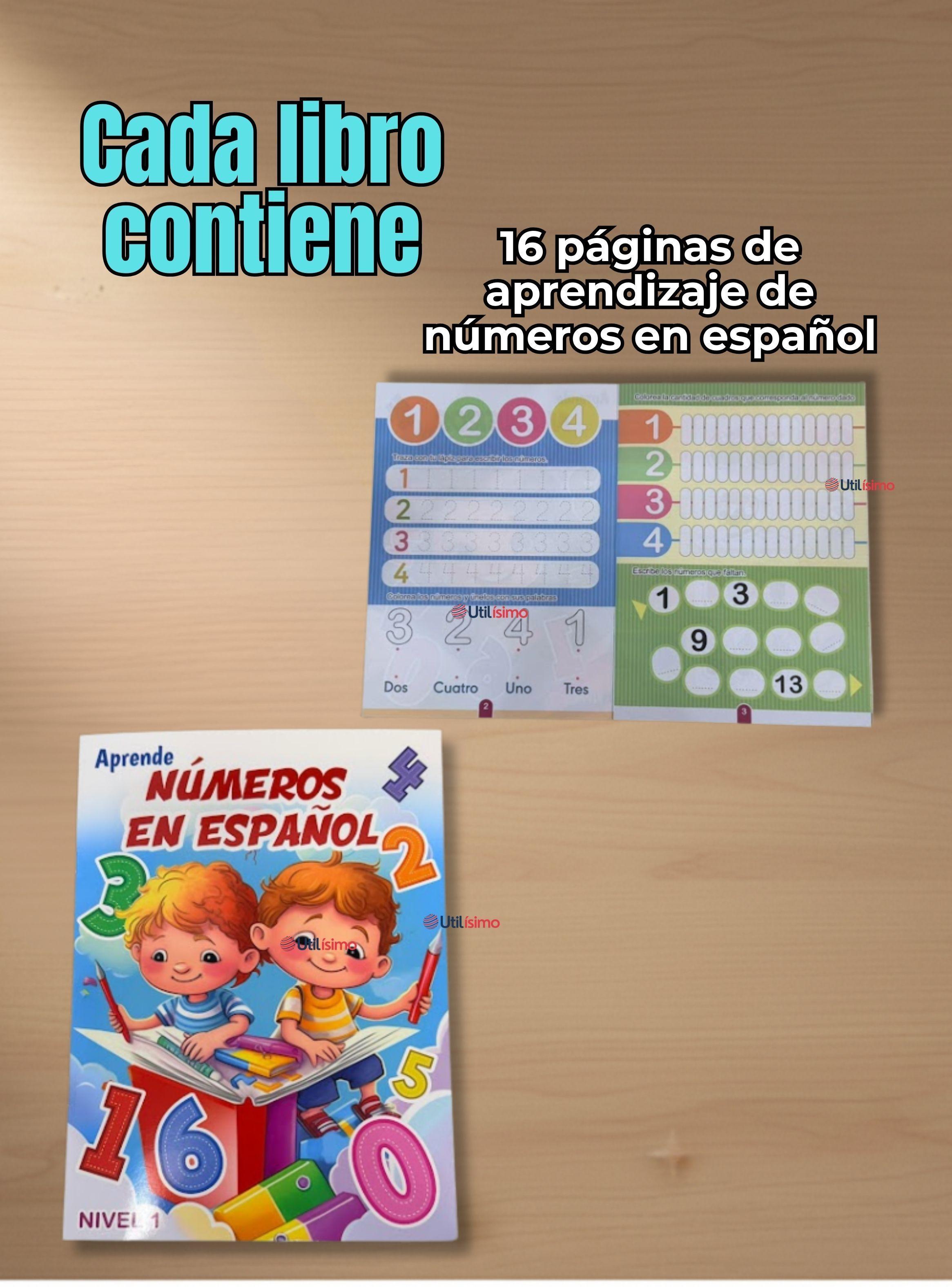 Libro De Aprendizaje Números Español Educativo Diseños Surtidos-5
