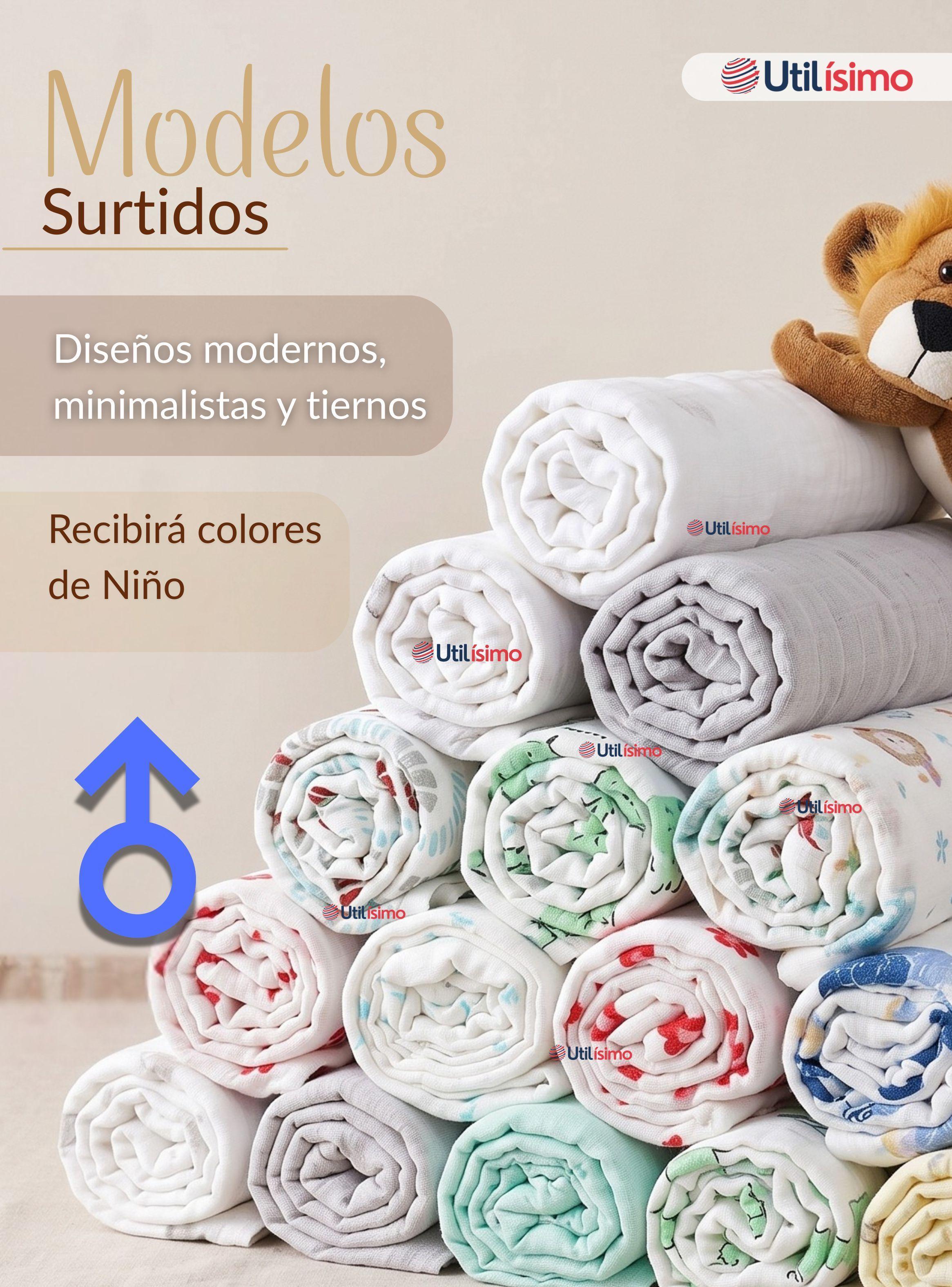 Manta Muselina 70x 70 CM Bebé Niño Multiuso 100% Algodón Diseños Surtidos-5