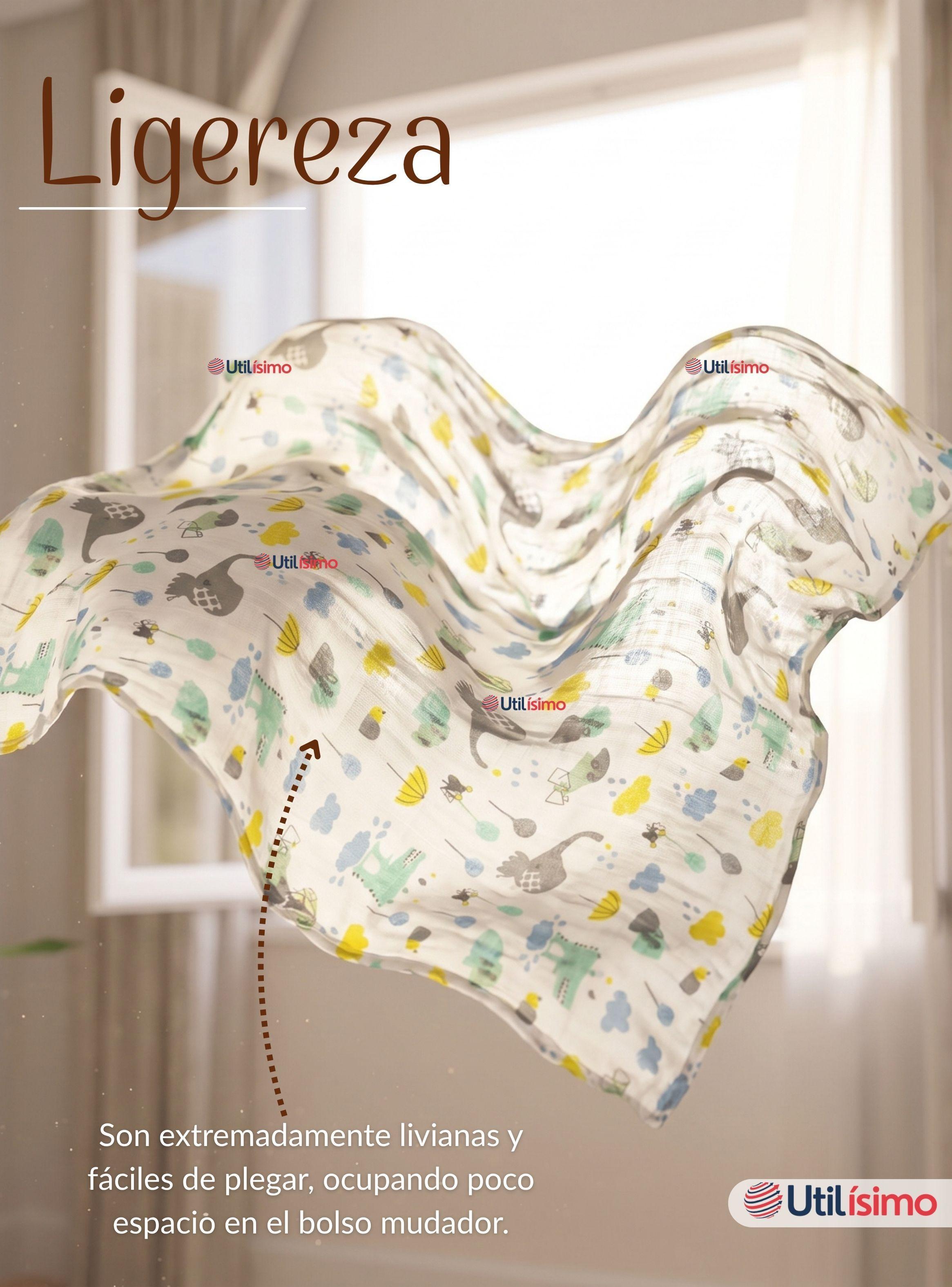Manta Muselina 70x 70 CM Bebé Niño Multiuso 100% Algodón Diseños Surtidos-6