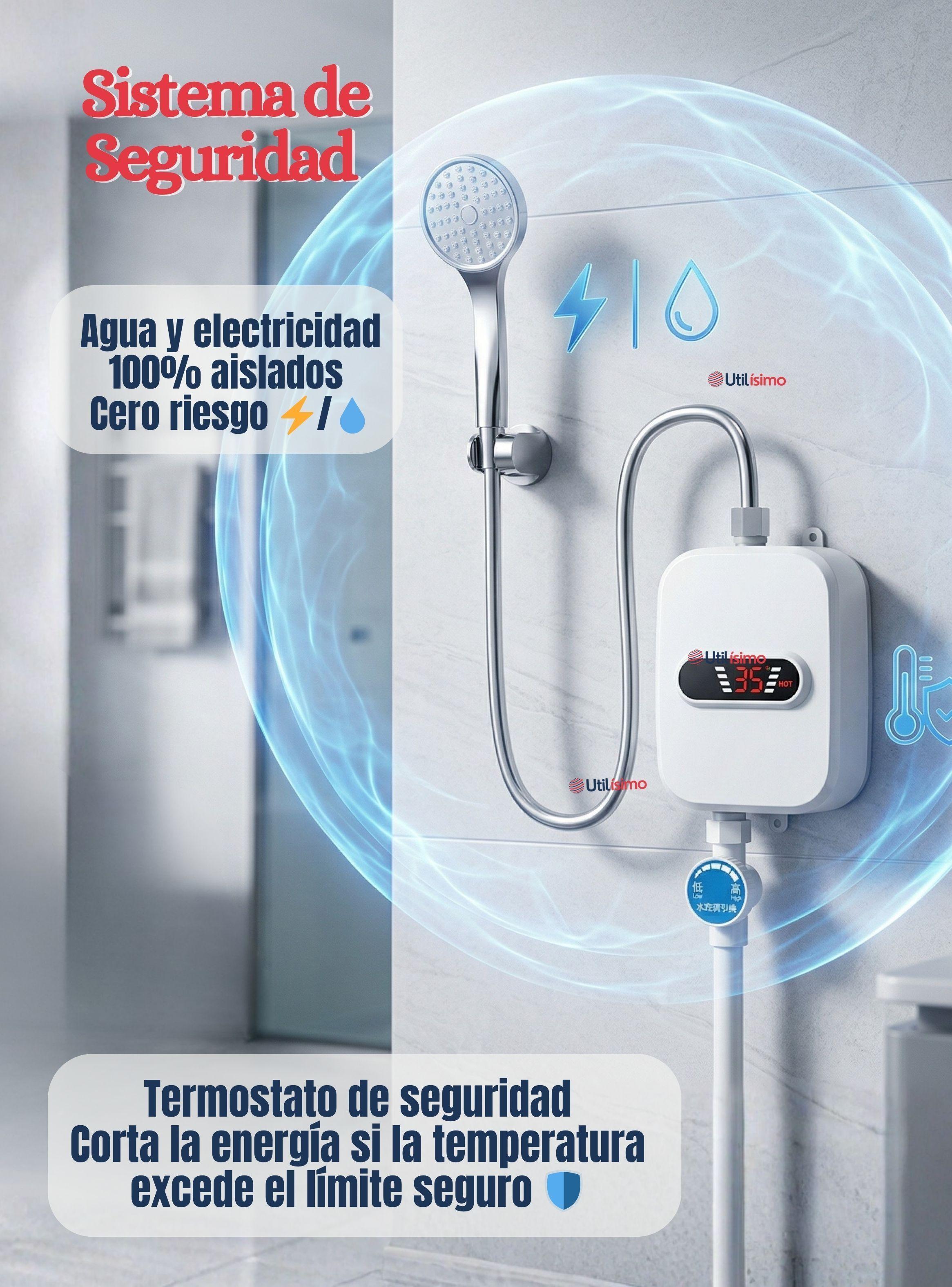 Mini Calentador De Agua Eléctrico Calefón Ducha Caliente 3.500w Potencia Calefónt-6