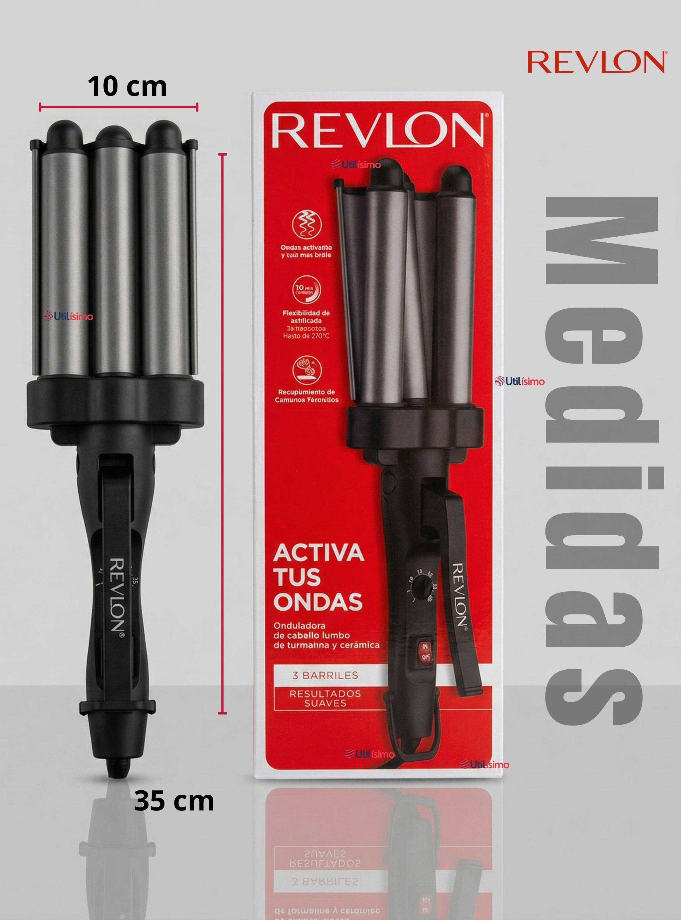 Onduladora De Pelo Revlon Waver Jumbo De 3 Barriles Potencia de 800W -1