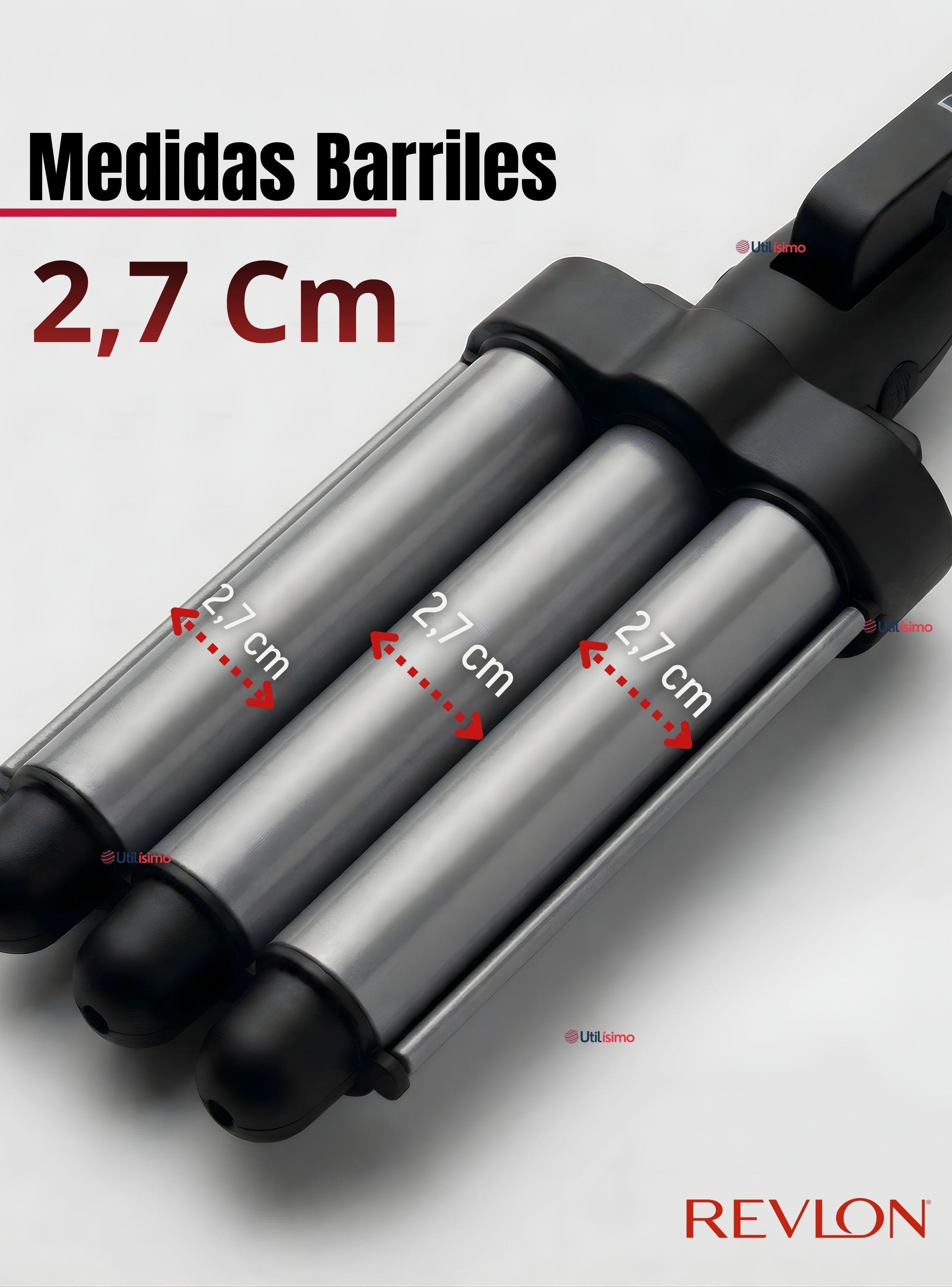 Onduladora De Pelo Revlon Waver Jumbo De 3 Barriles Potencia de 800W -3
