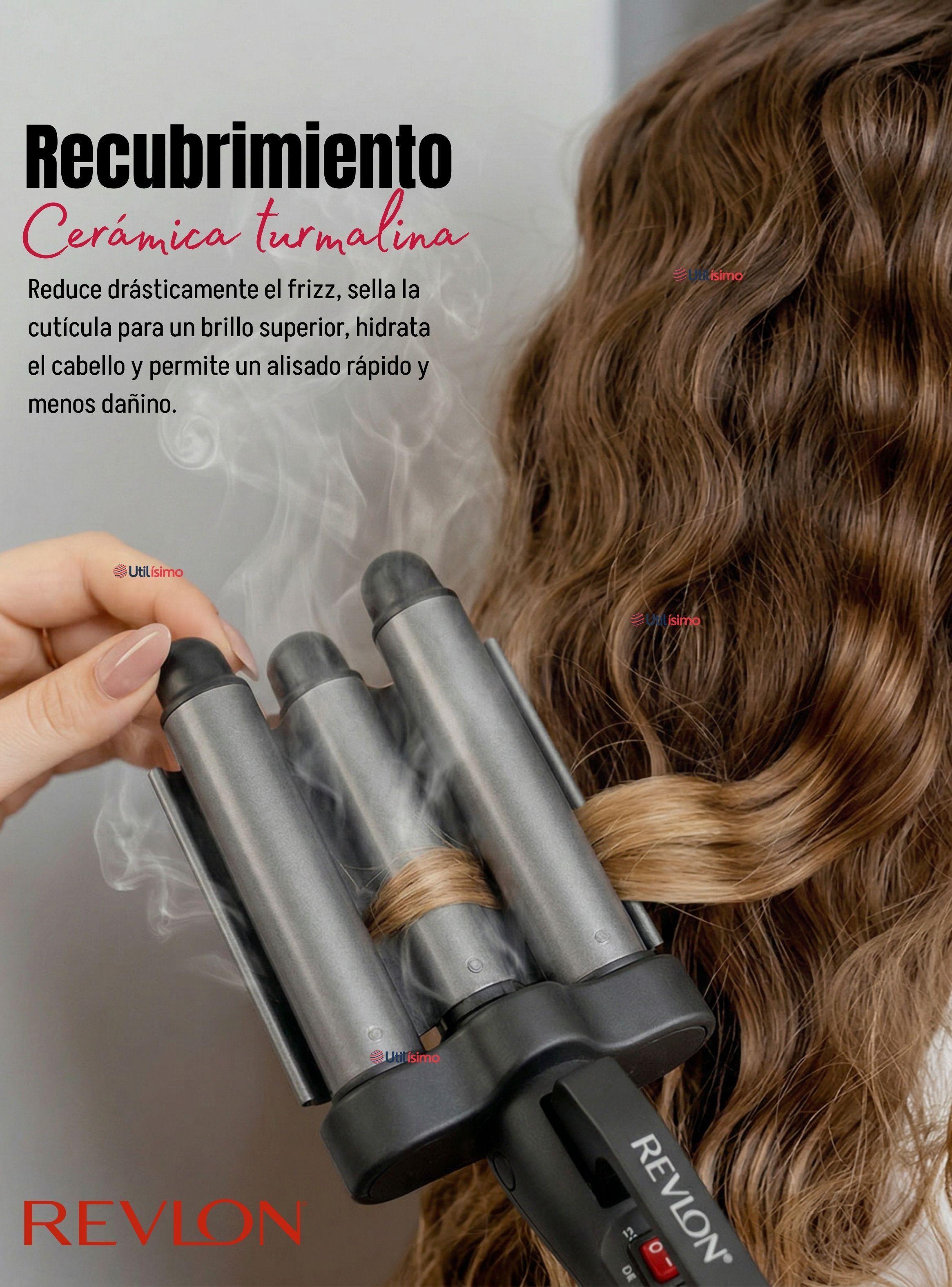 Onduladora De Pelo Revlon Waver Jumbo De 3 Barriles Potencia de 800W -5