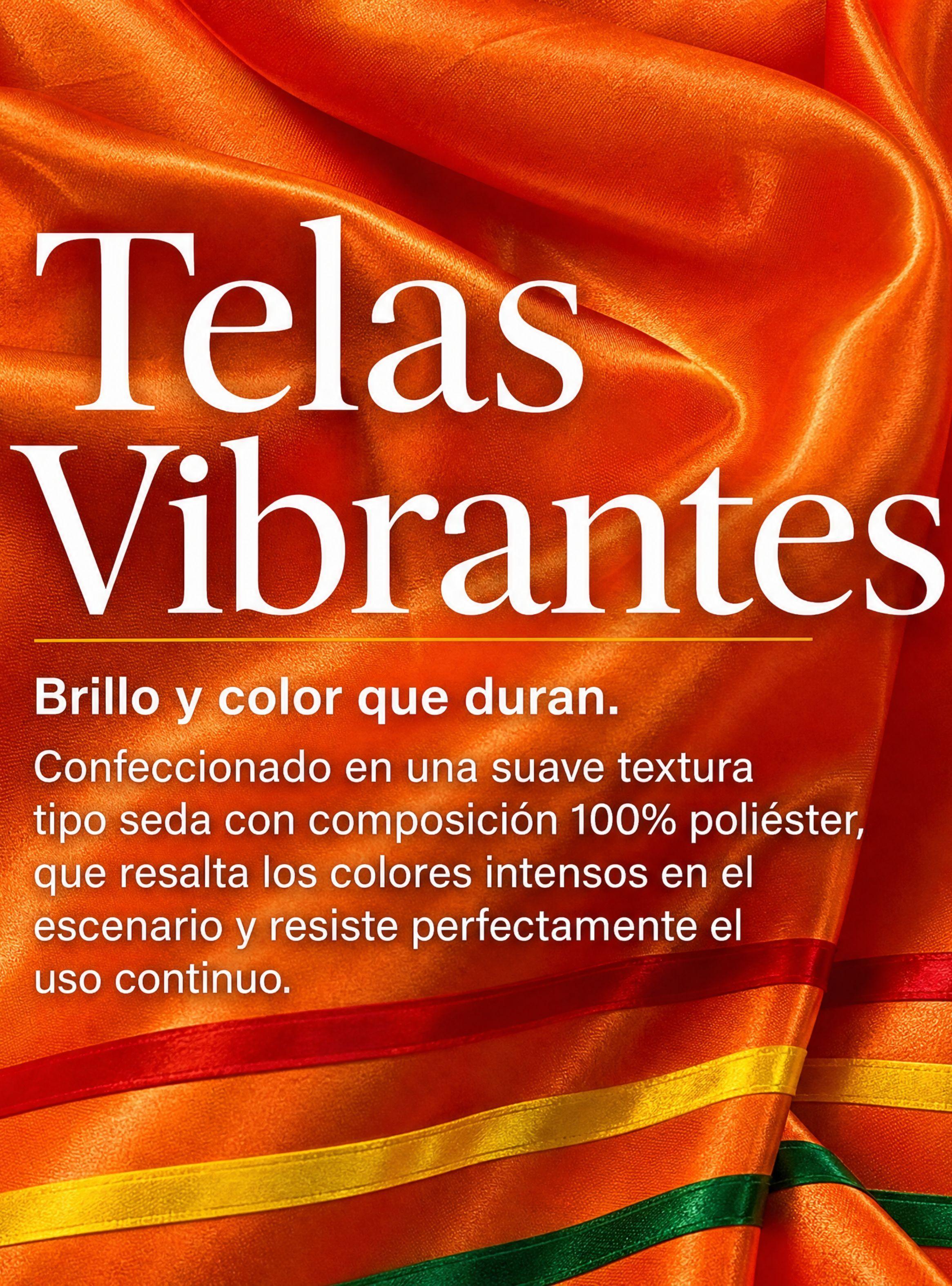 Traje Nortino Niña de 3 piezas Naranja Baile Típico Fiestas Patrias-6