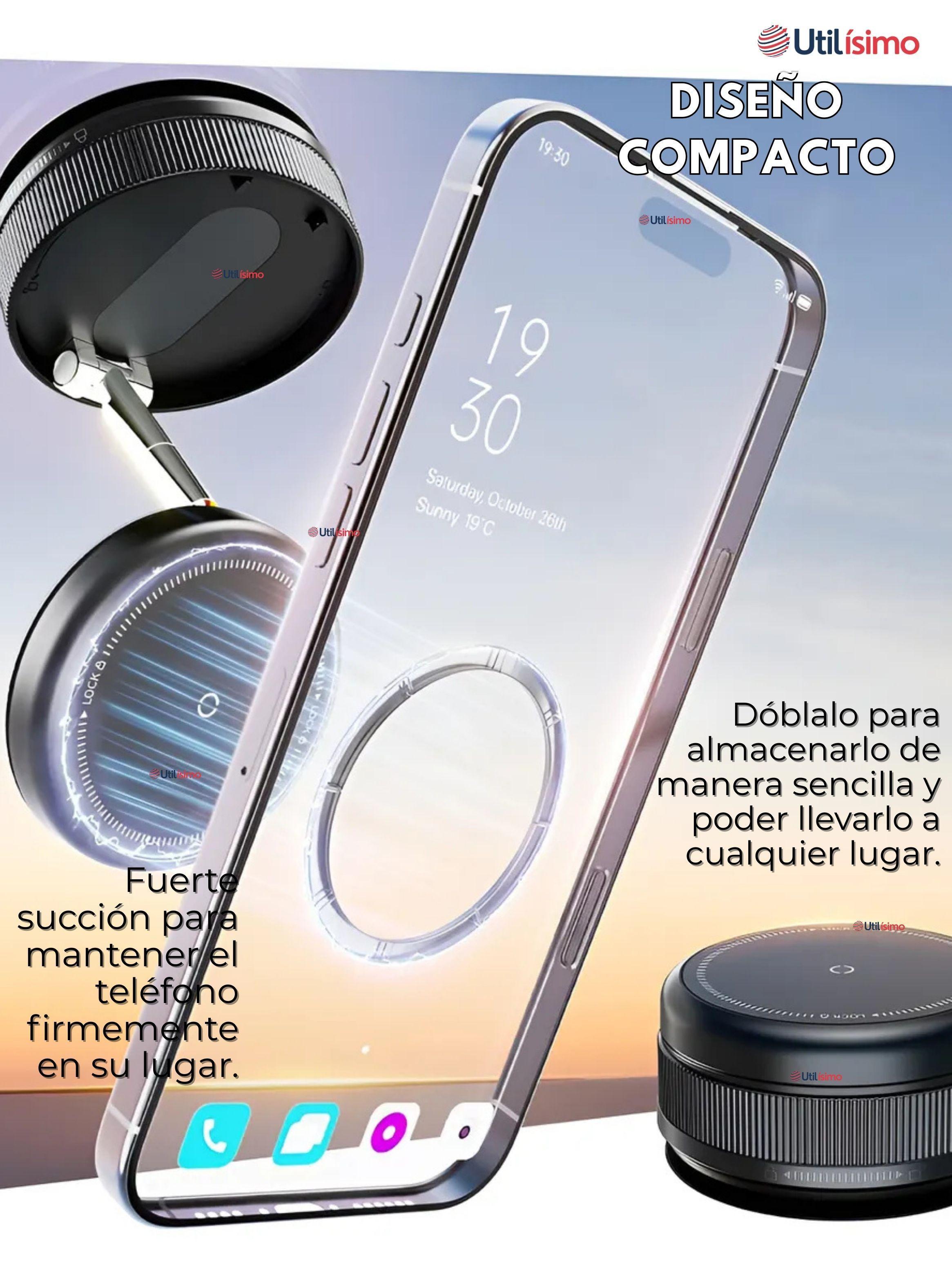 Soporte De Auto para Celular Magnético Iphone Android Negro-7