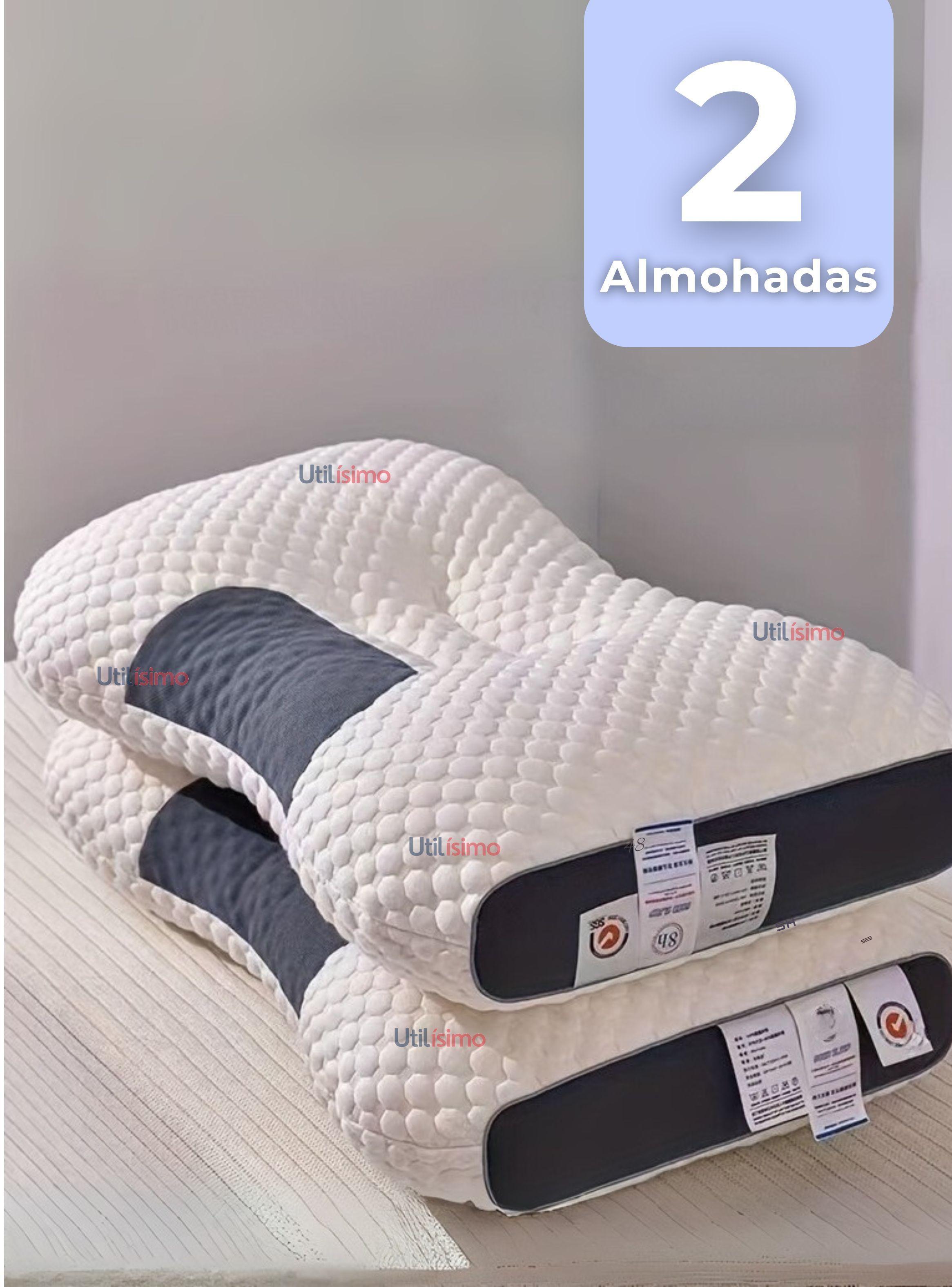 Set 2 Almohadas Ortopédicas Ergonómicas Para Cuello y Cervical-0