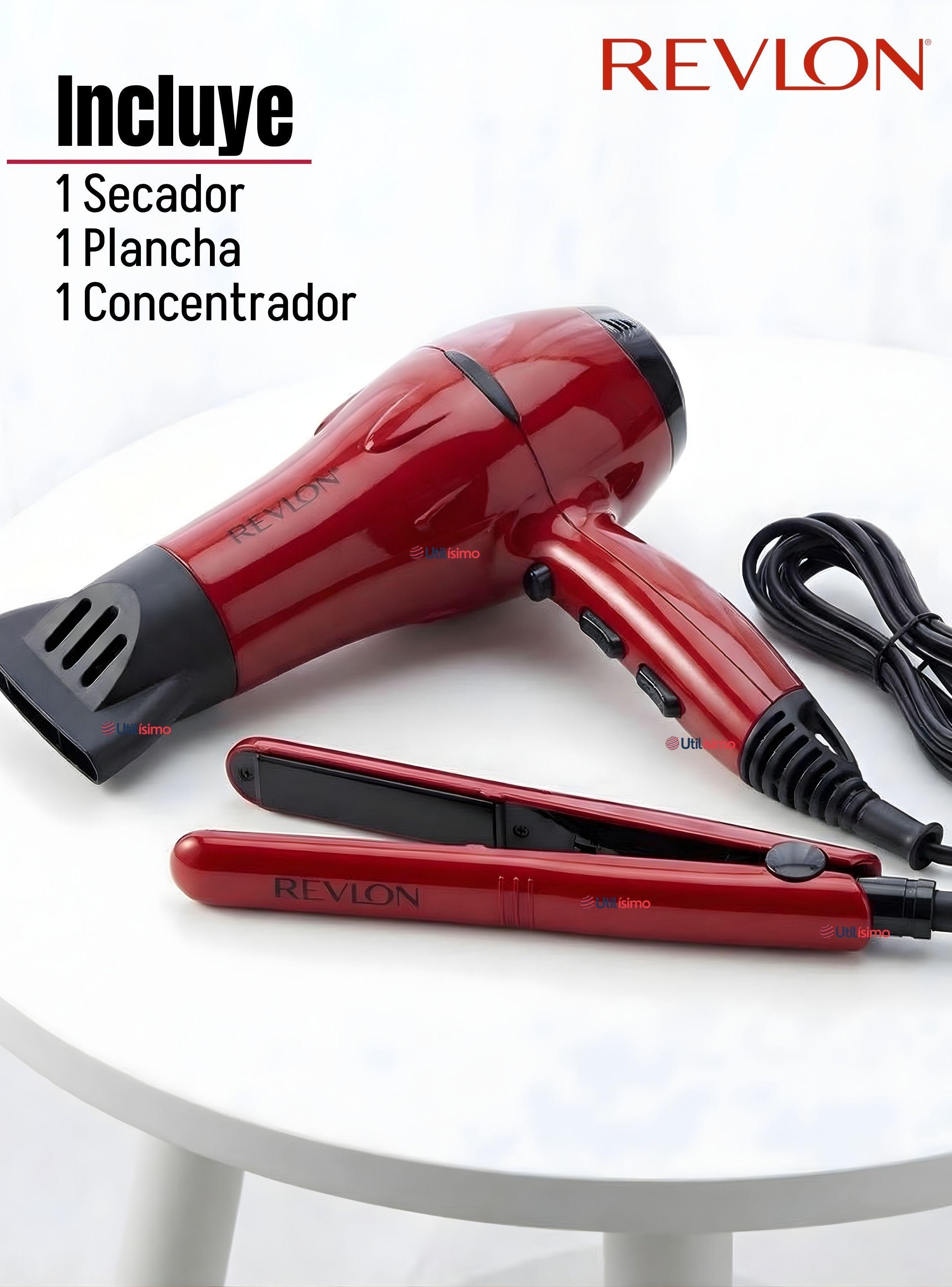 Set Secador y Plancha Alisadora Portátil Revlon 2000W-2