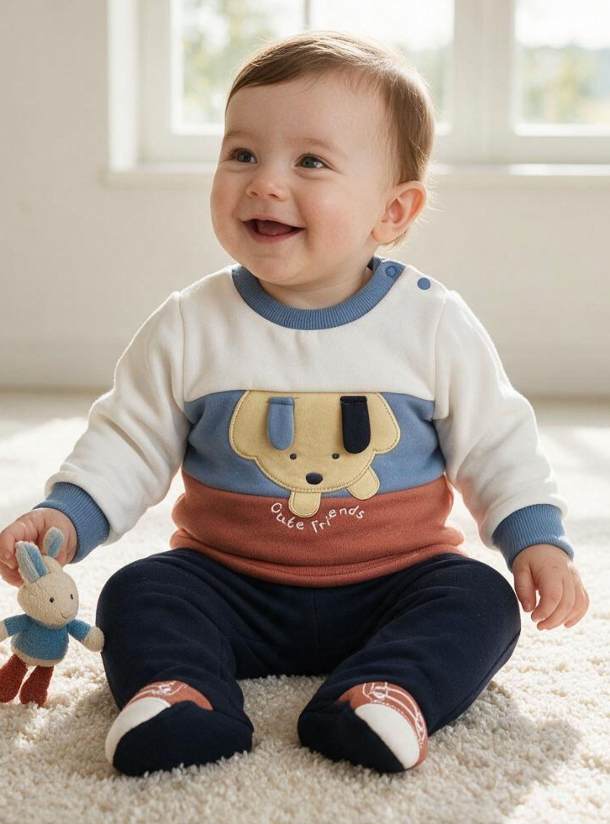 Conjunto 2 Piezas 100% Algodón Tedmimak de Niño Cute Baby-1