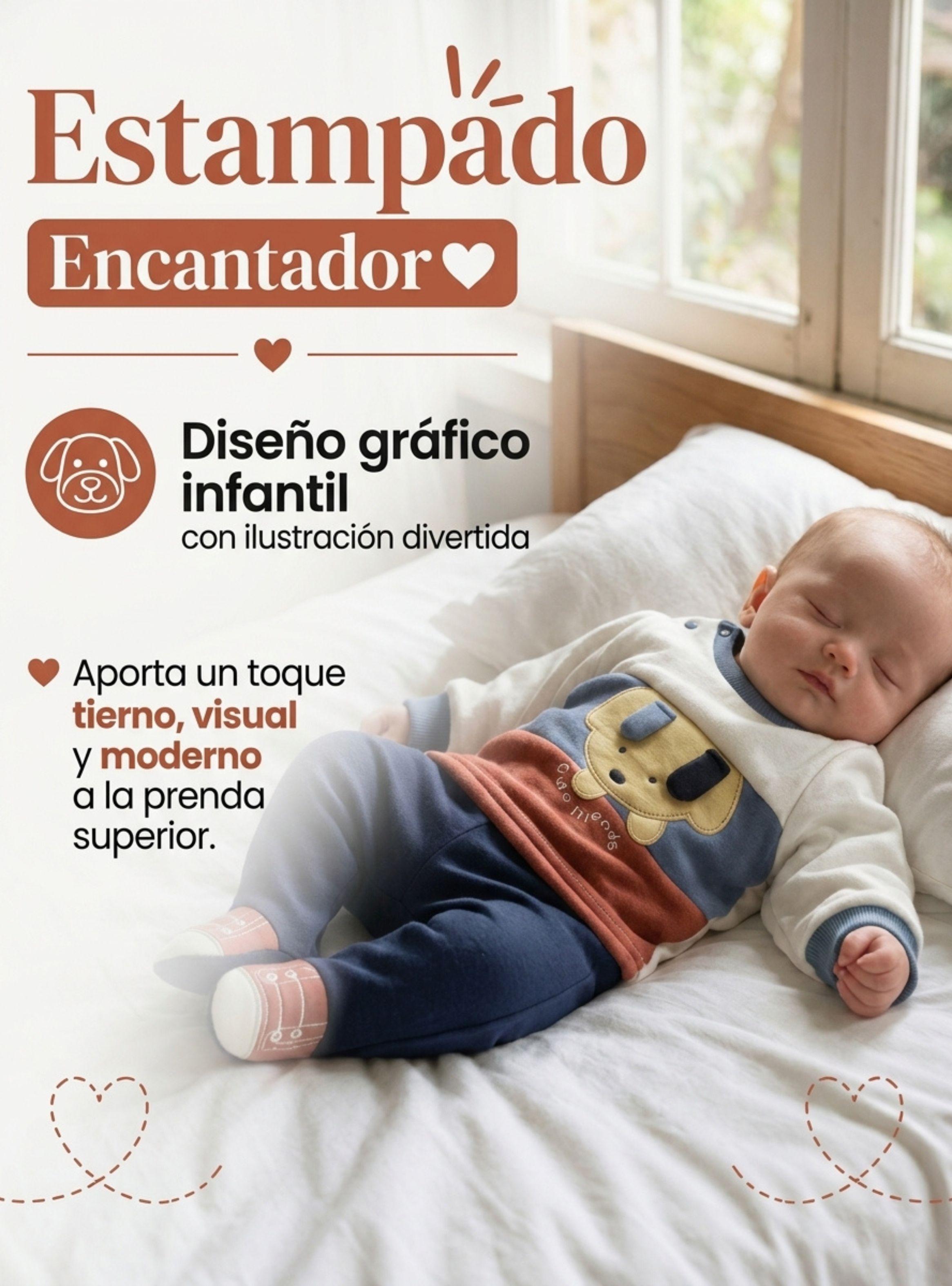 Conjunto 2 Piezas 100% Algodón Tedmimak de Niño Cute Baby-6