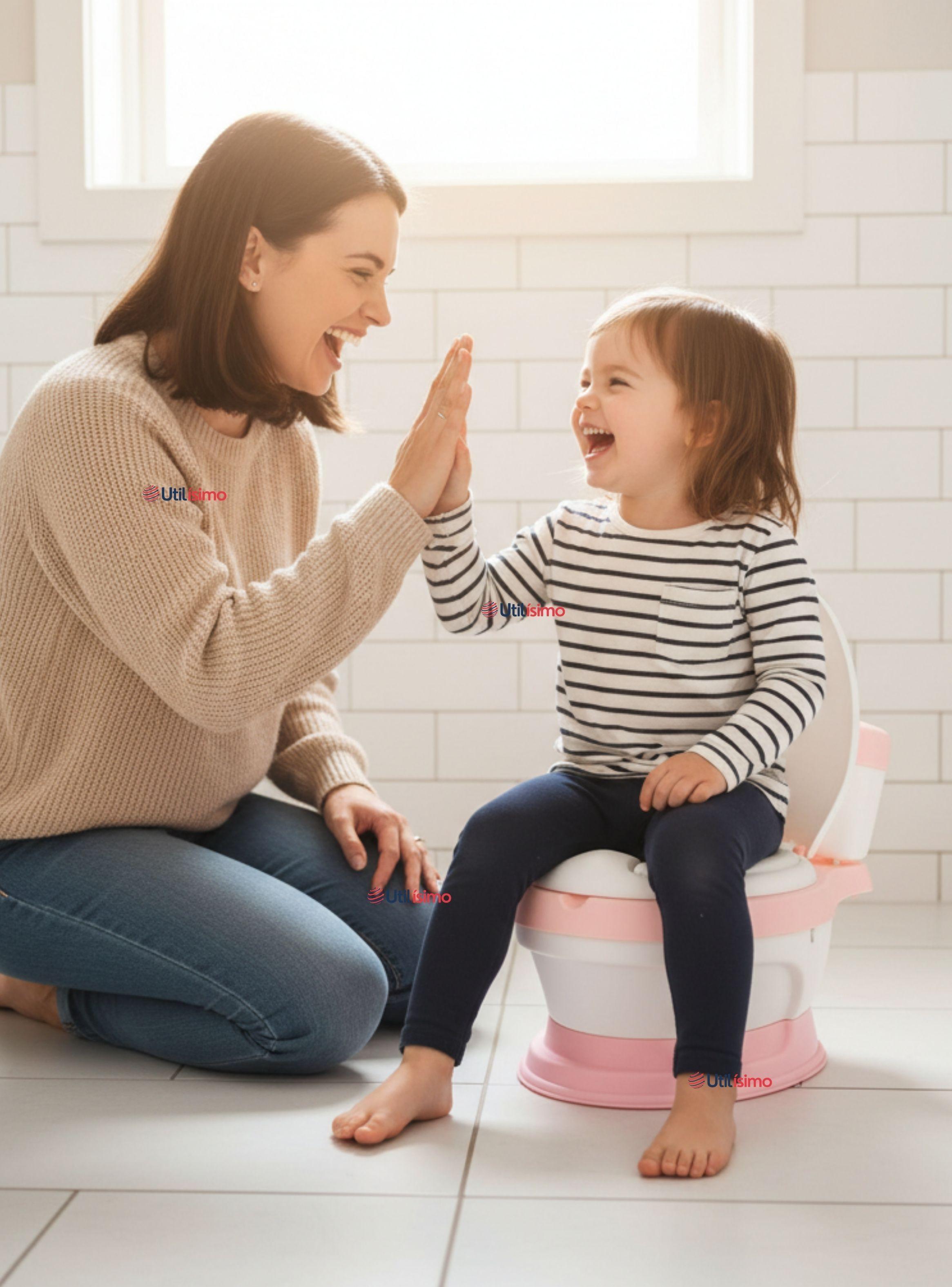 Pelela Inodoro Baño Entrenador Portátil Niña Color Rosa Asiento Acojinado-0