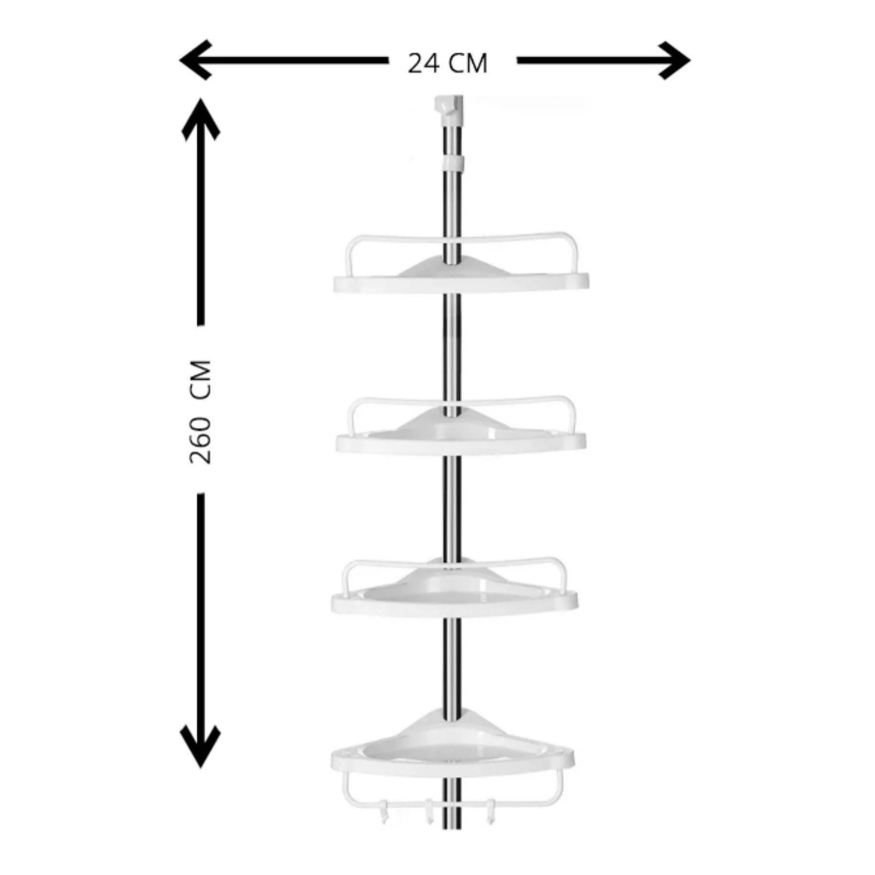 Organizador Esquinero Ducha Baño Multiuso 4 Pisos Ajustable-3