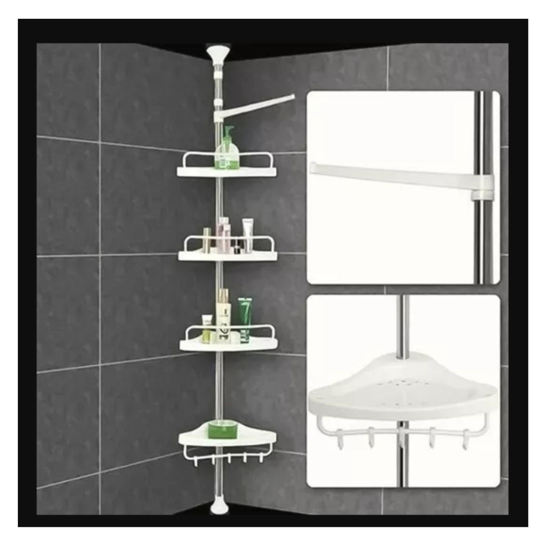 Organizador Esquinero Ducha Baño Multiuso 4 Pisos Ajustable-5