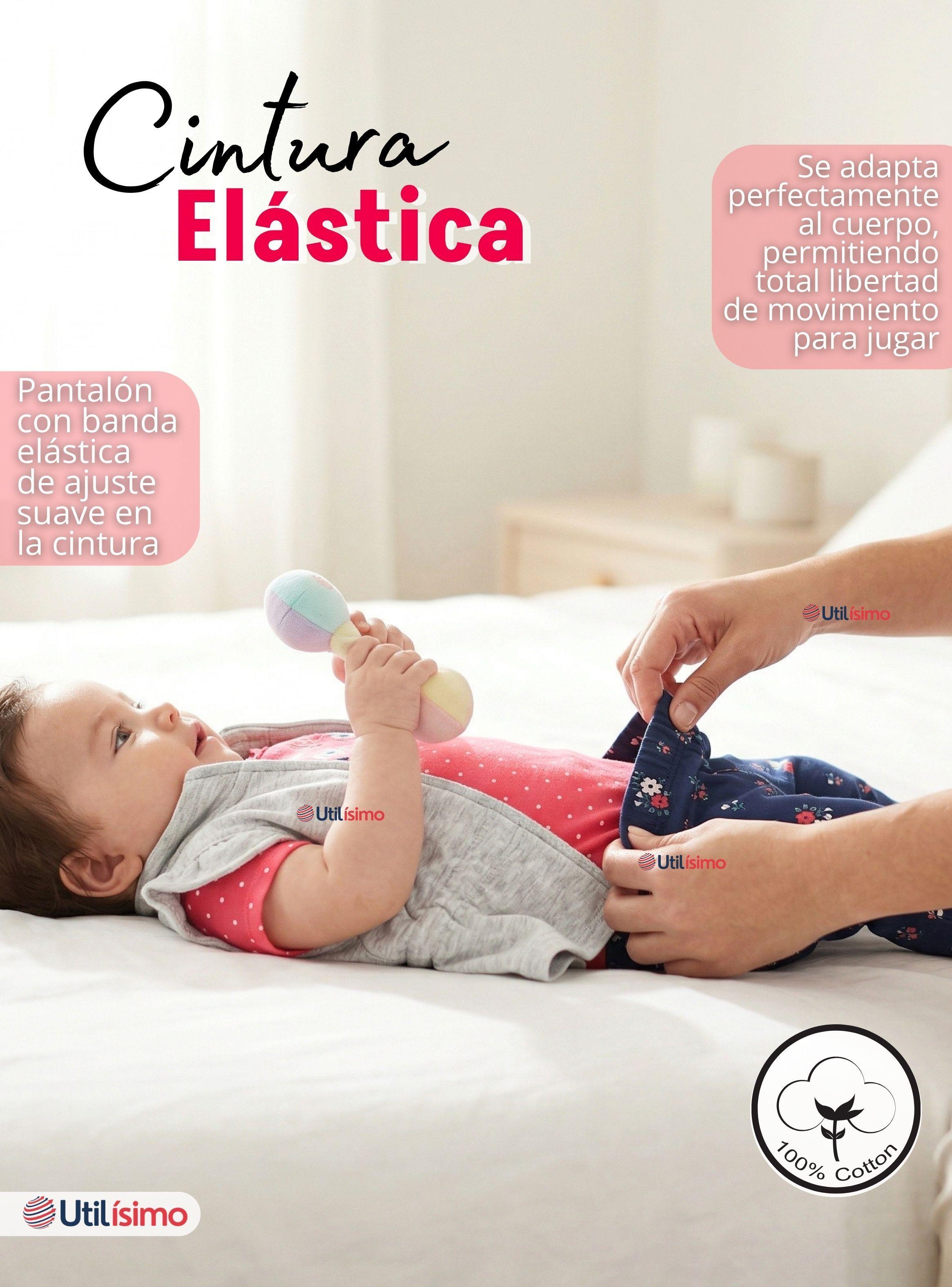 Conjunto 3 Piezas Buzo Pantalón Polerón Body De Algodón Rosado Flores Bebé Niña-5