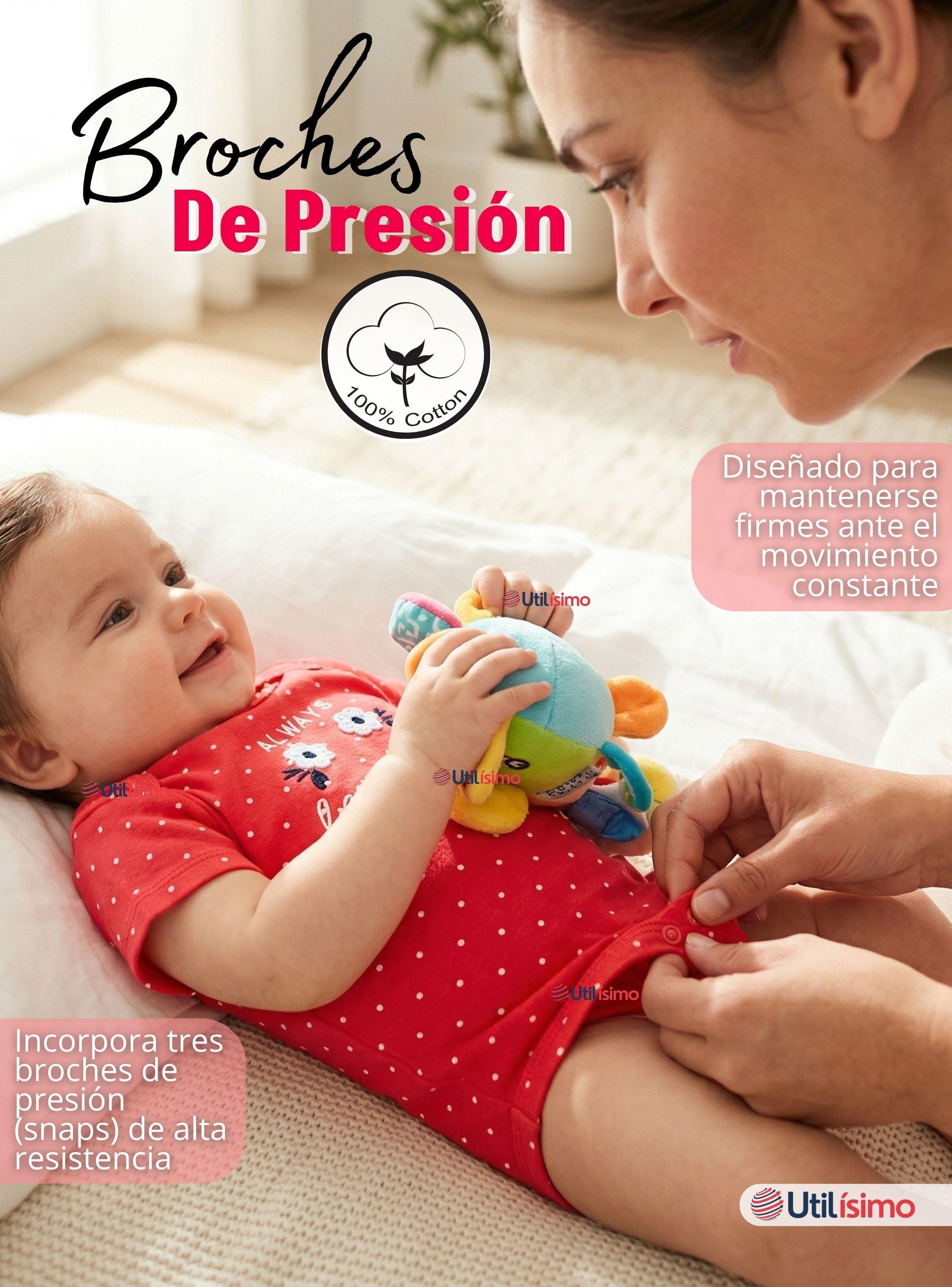 Conjunto 3 Piezas Buzo Pantalón Polerón Body De Algodón Rosado Flores Bebé Niña-6