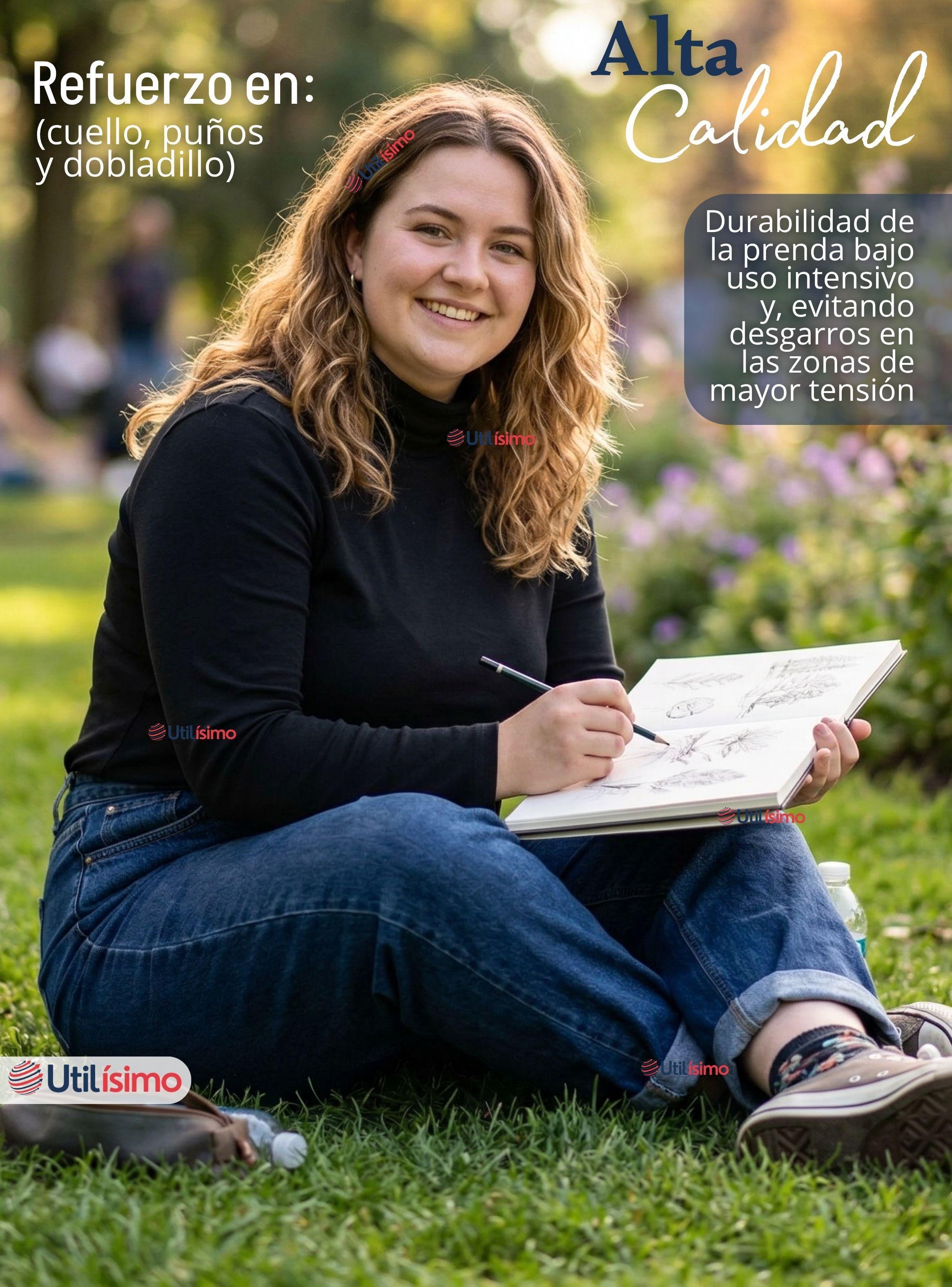 Camiseta Polera Bambú Primera Capa Cuello Beatle Manga Larga Colores Surtidos de Mujer-7