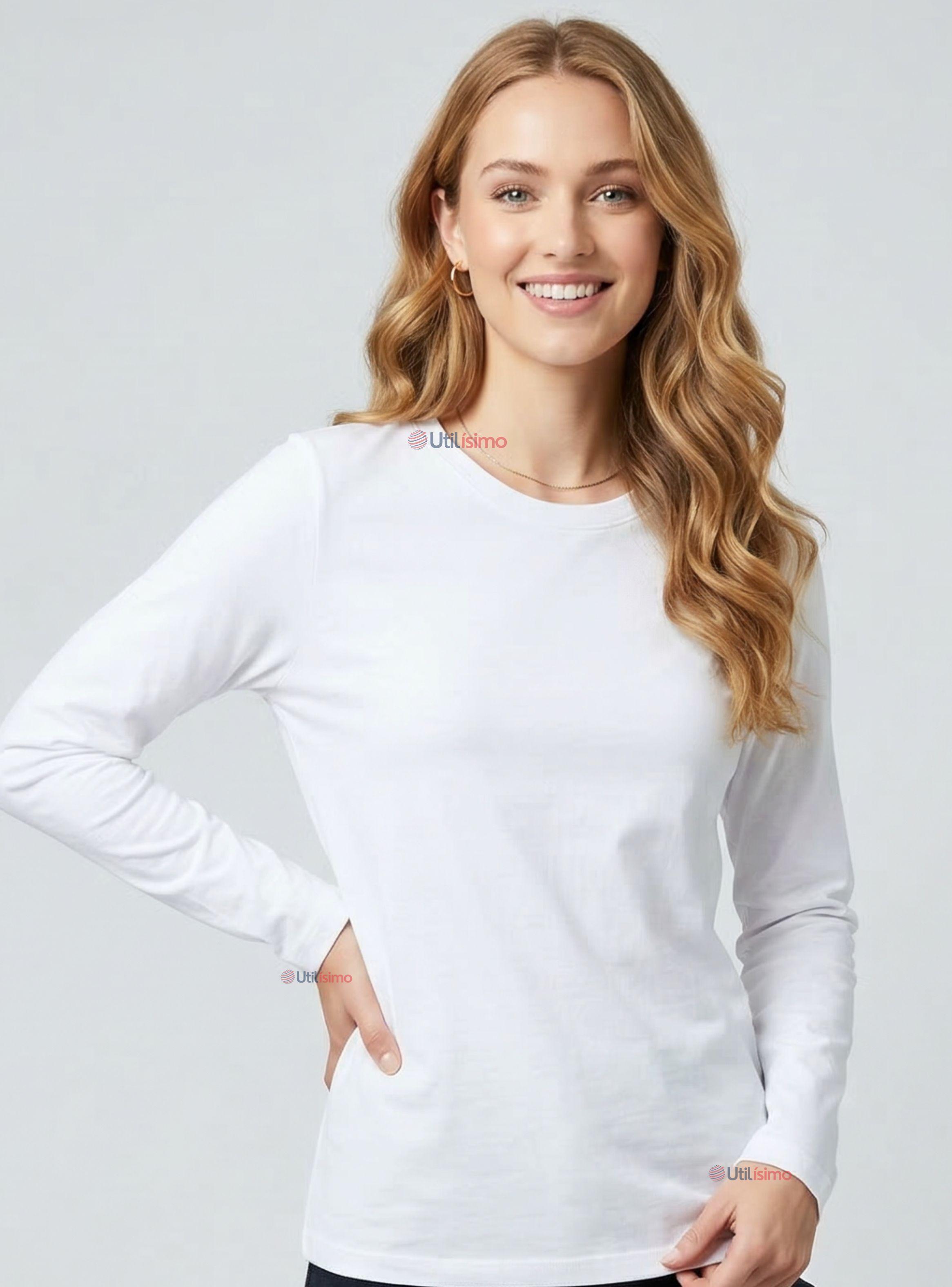 Pack 6 Camisetas Poleras Bambú Primera Capa Manga Larga Blanco y Negro Mujer-0