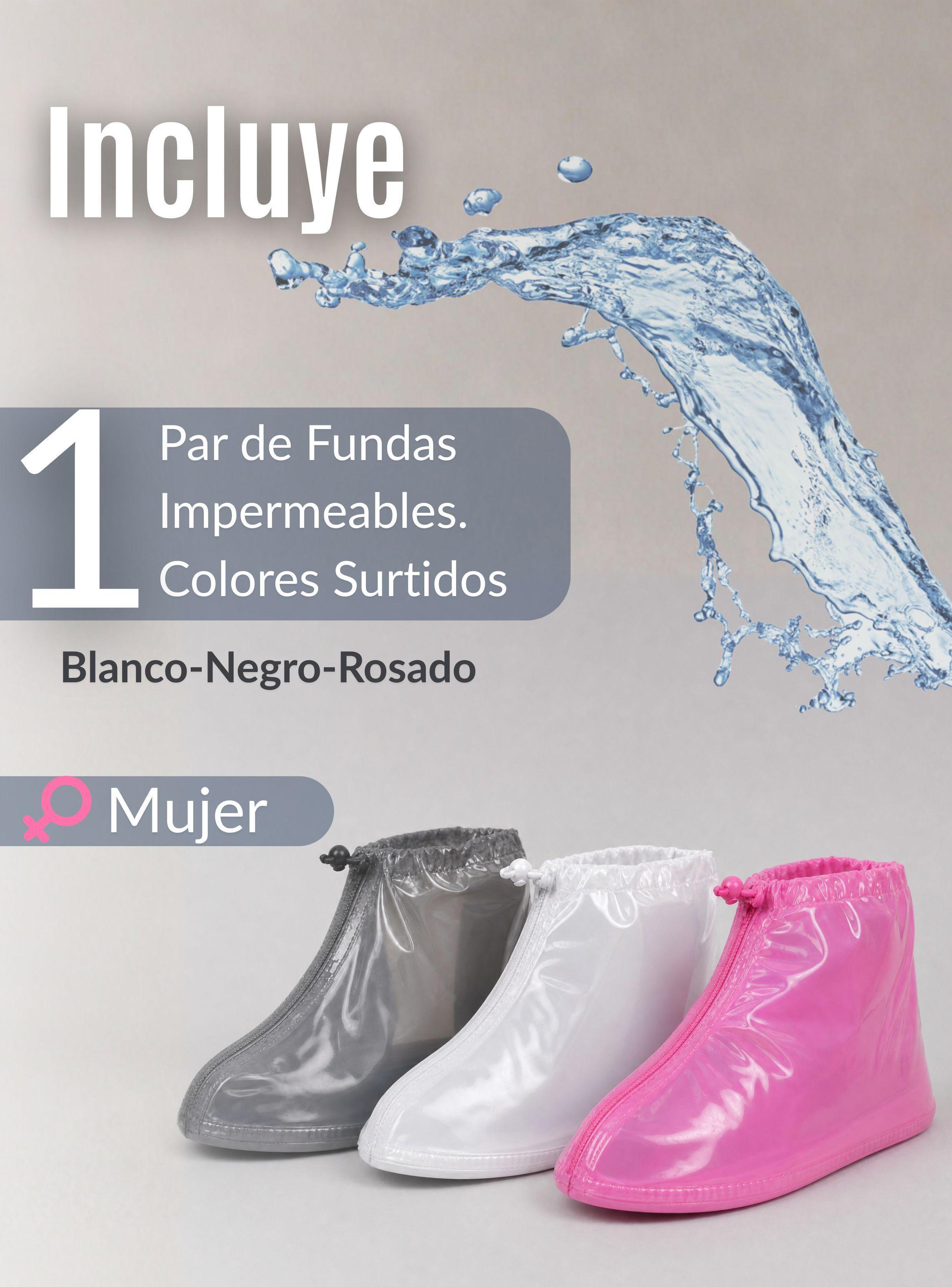 Fundas Cubre Calzado Impermeables Aislante Lluvia Surtido1 Par Mujer-2