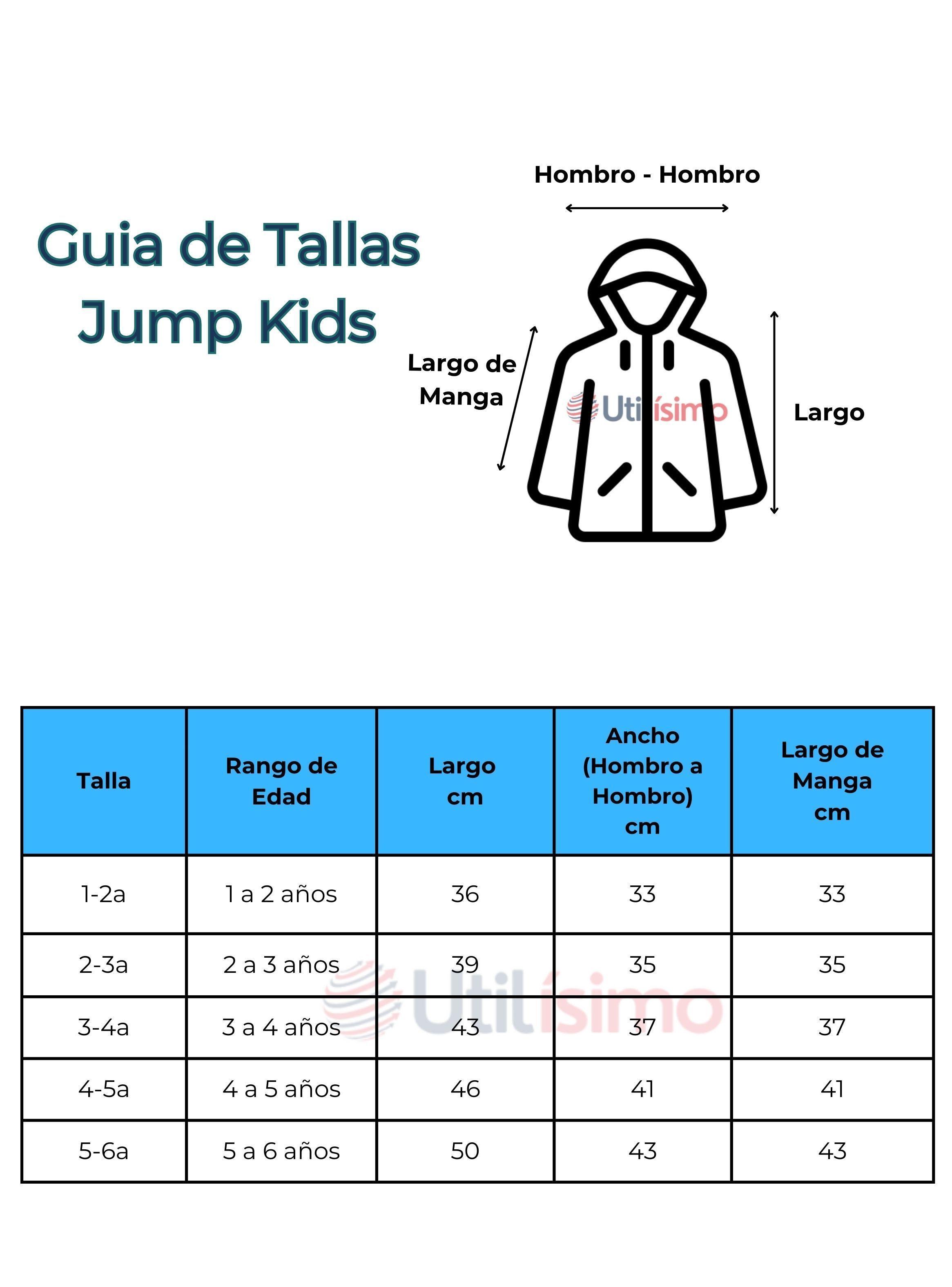 Cortaviento Impermeable Chaqueta Estampado Niño Y Bebé Jump Kids Blue Surtidos-2