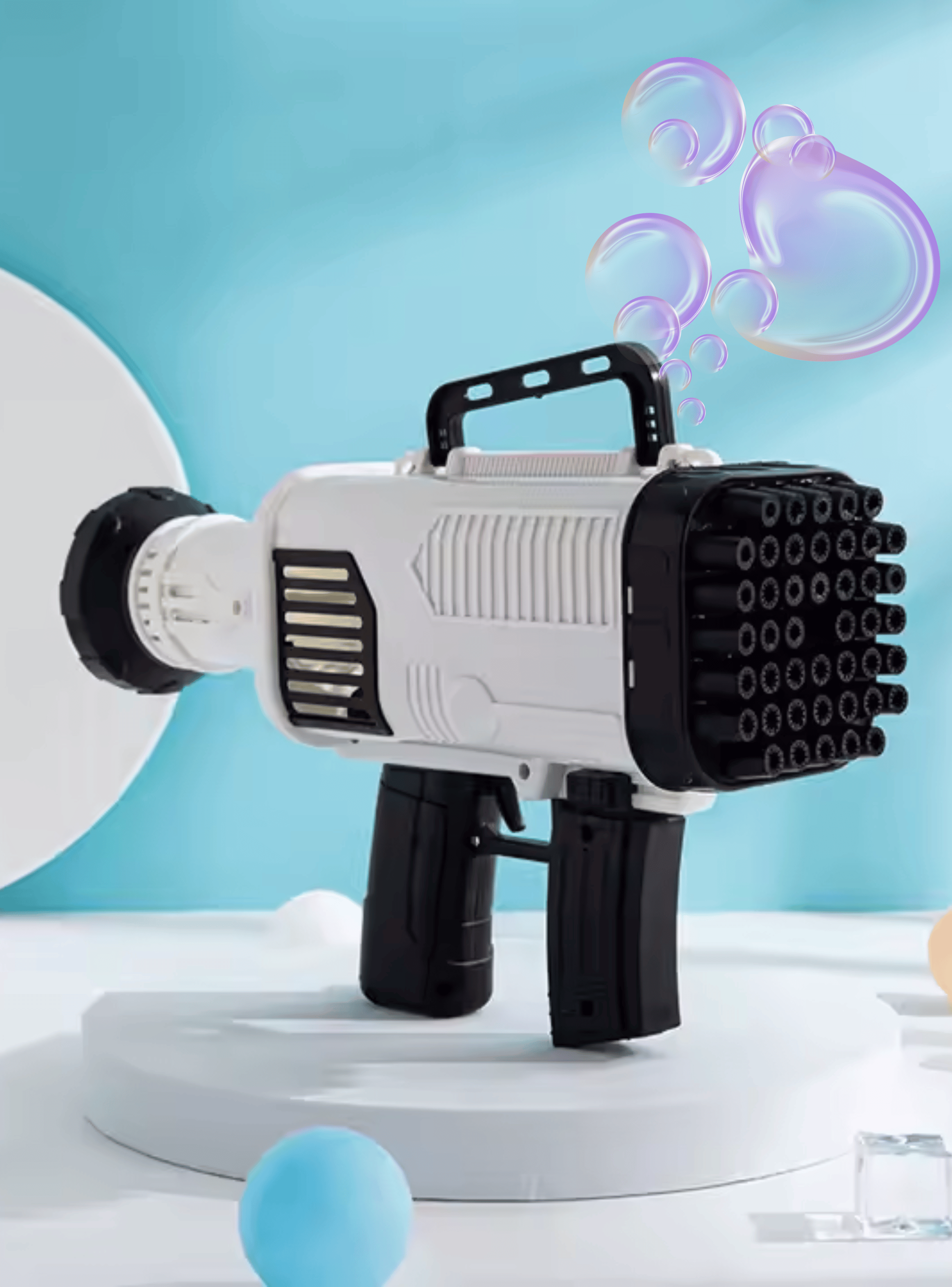 Pistola De Burbujas 44 Agujeros Eléctrica Manual Juguete Niño-4
