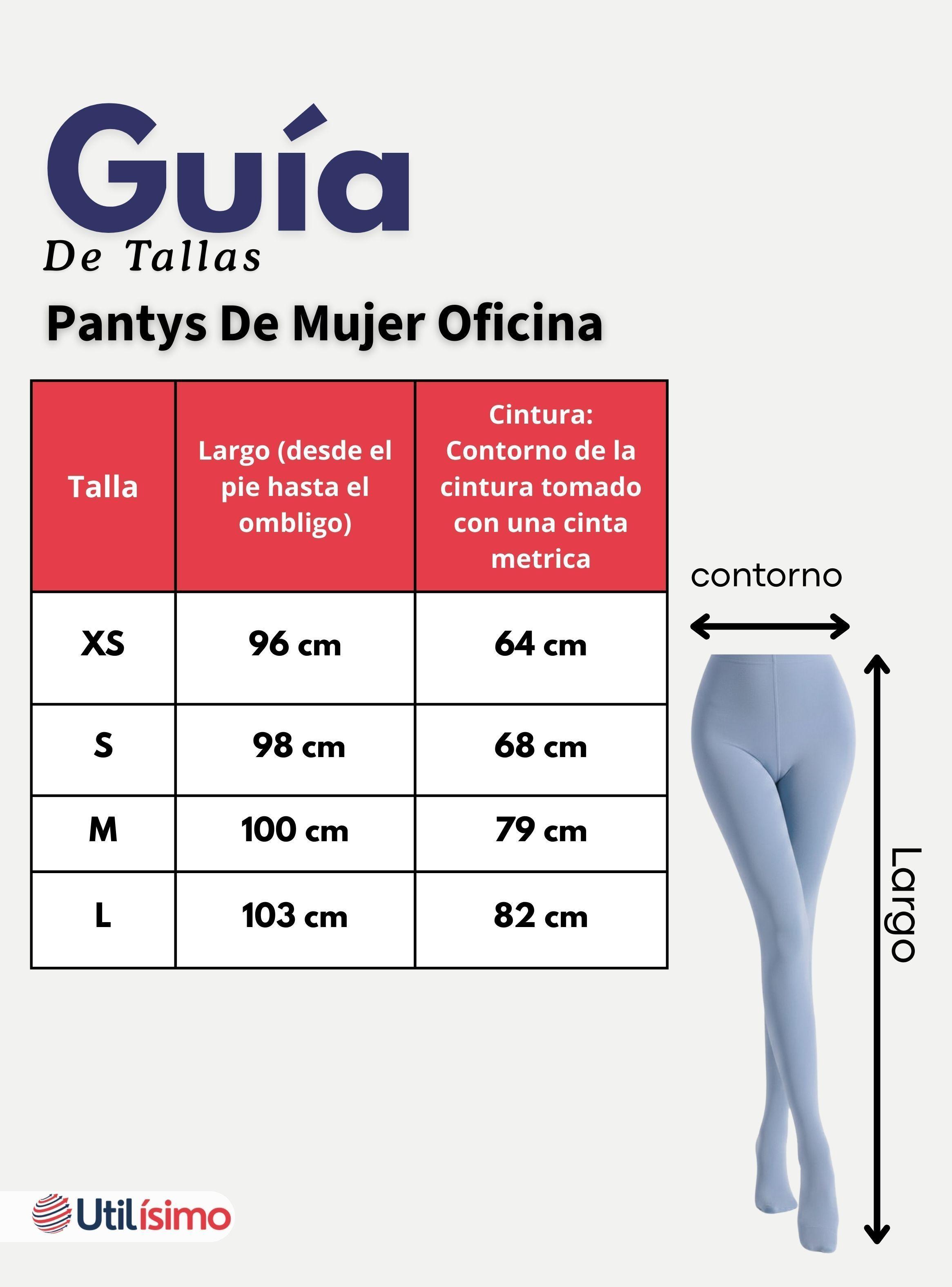 Pantys Semitransparentes Elasticadas Oficina Color Azul-4