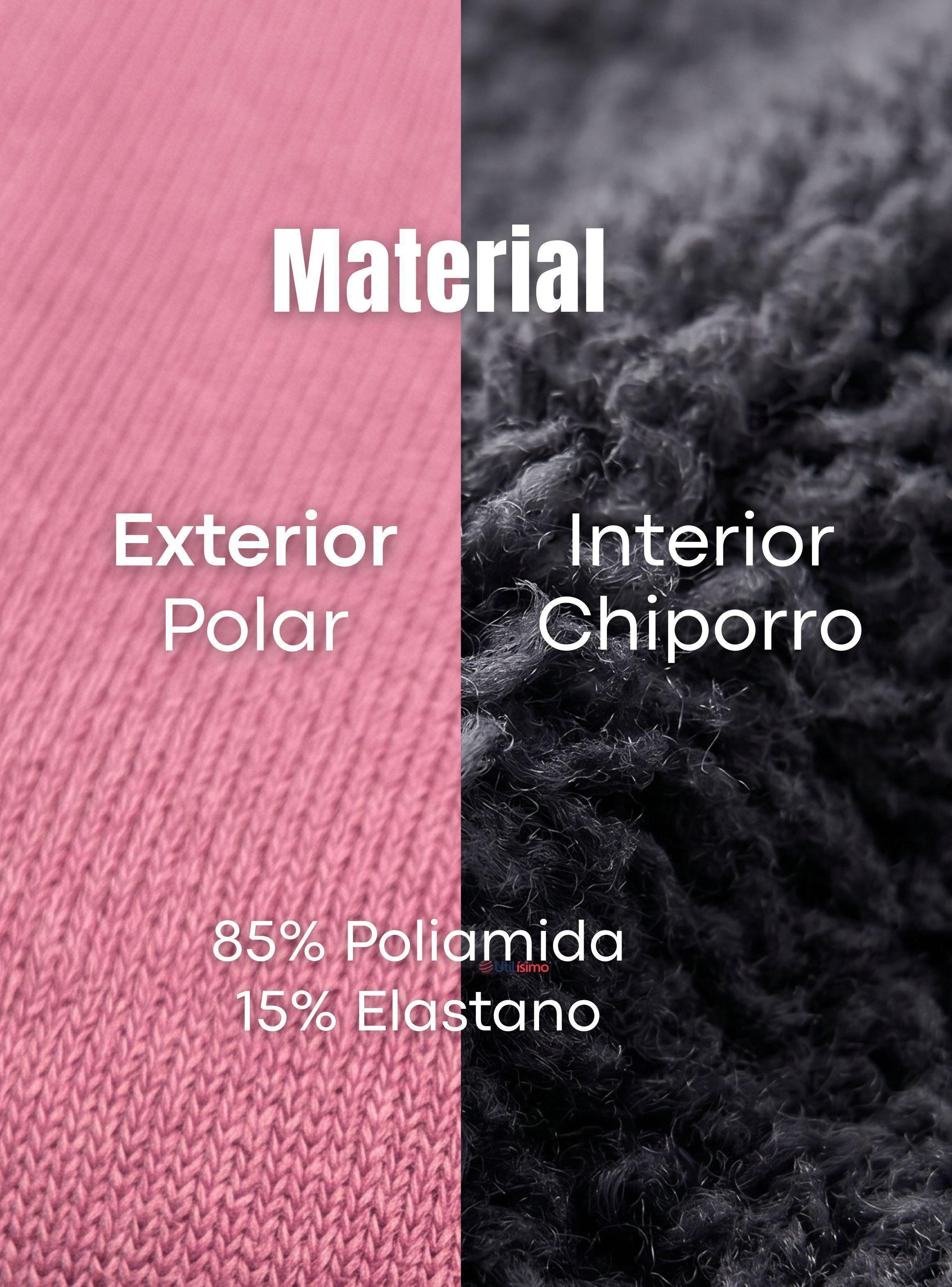 Calza Polar Con Chiporro Térmica Mujer Elasticada Pink-7