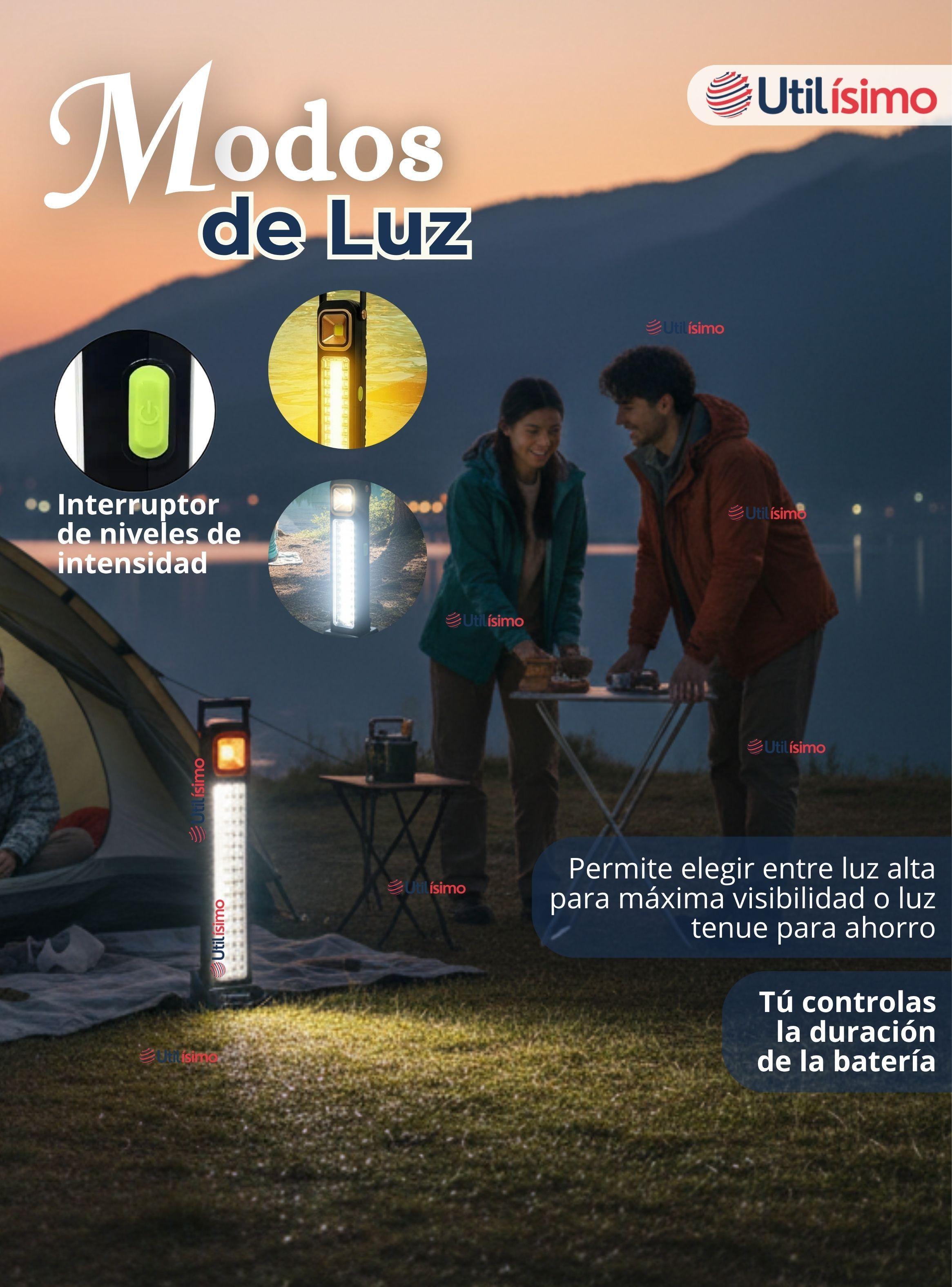 Lampara Luz De Emergencia Focos 48 Led Carga Híbrida USB y Solar 30W-6