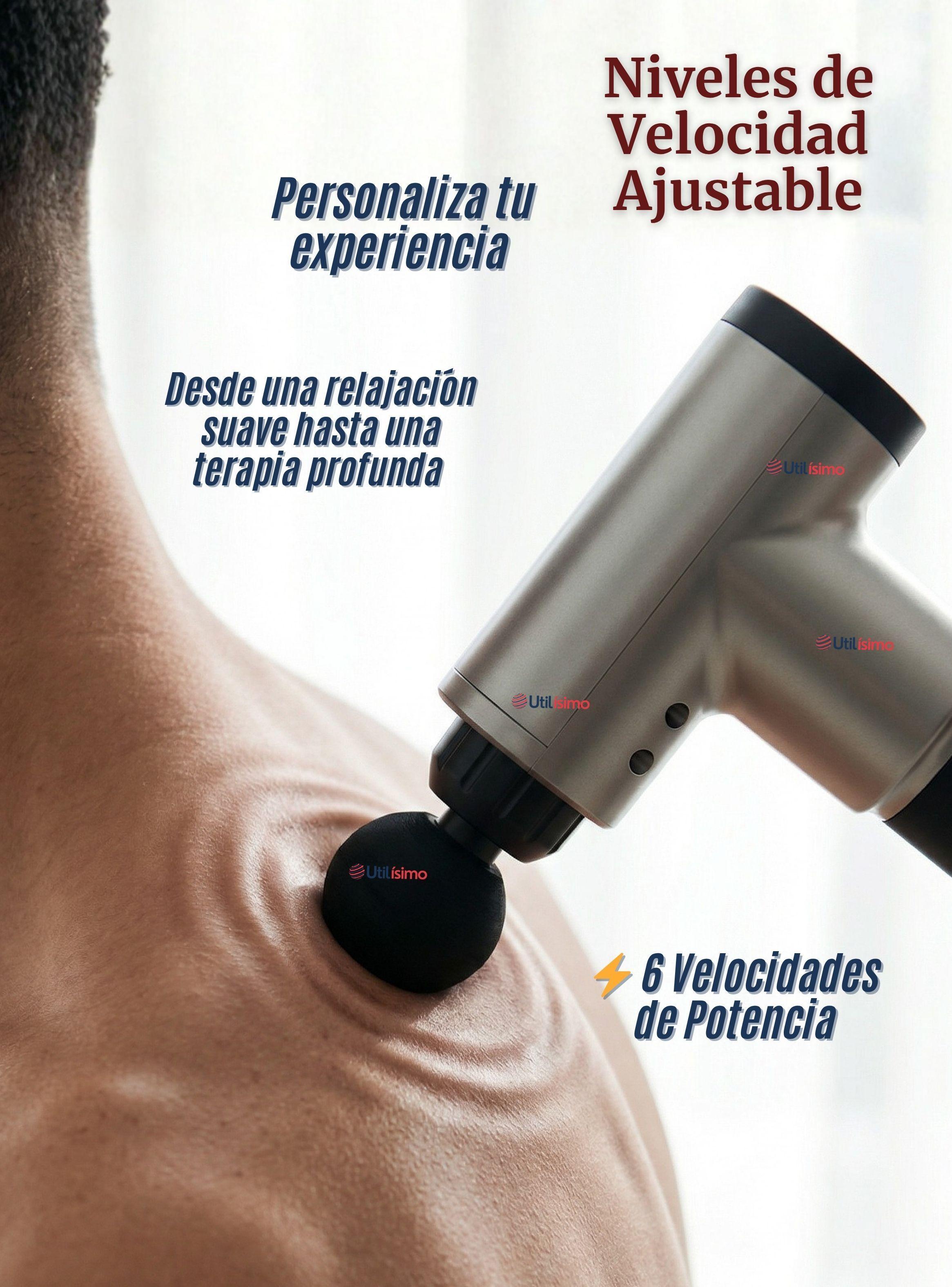 Masajeador Muscular Kinesgun Pistola Maquina Para Masajes Color Gris-4