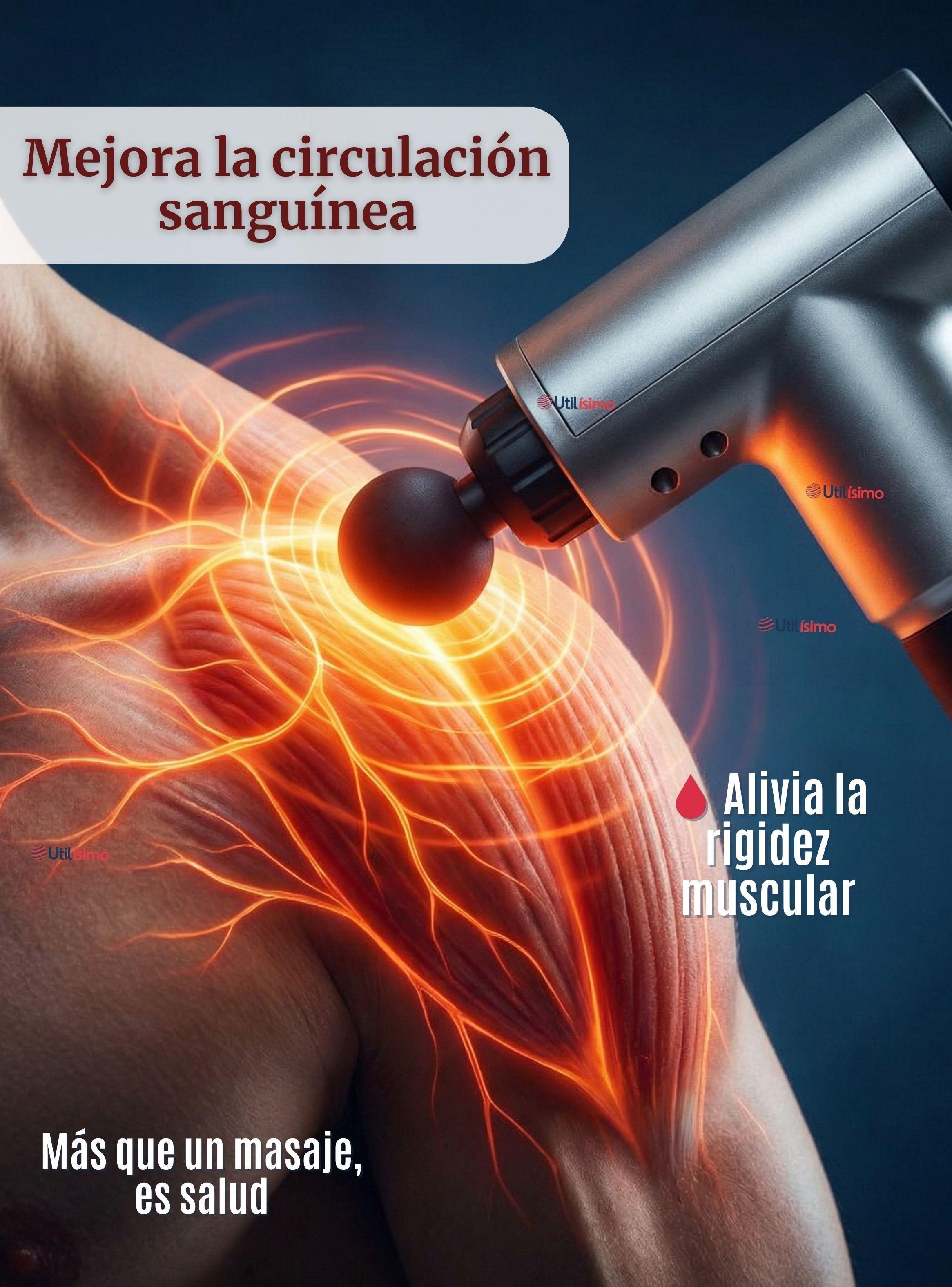 Masajeador Muscular Kinesgun Pistola Maquina Para Masajes Color Gris-5