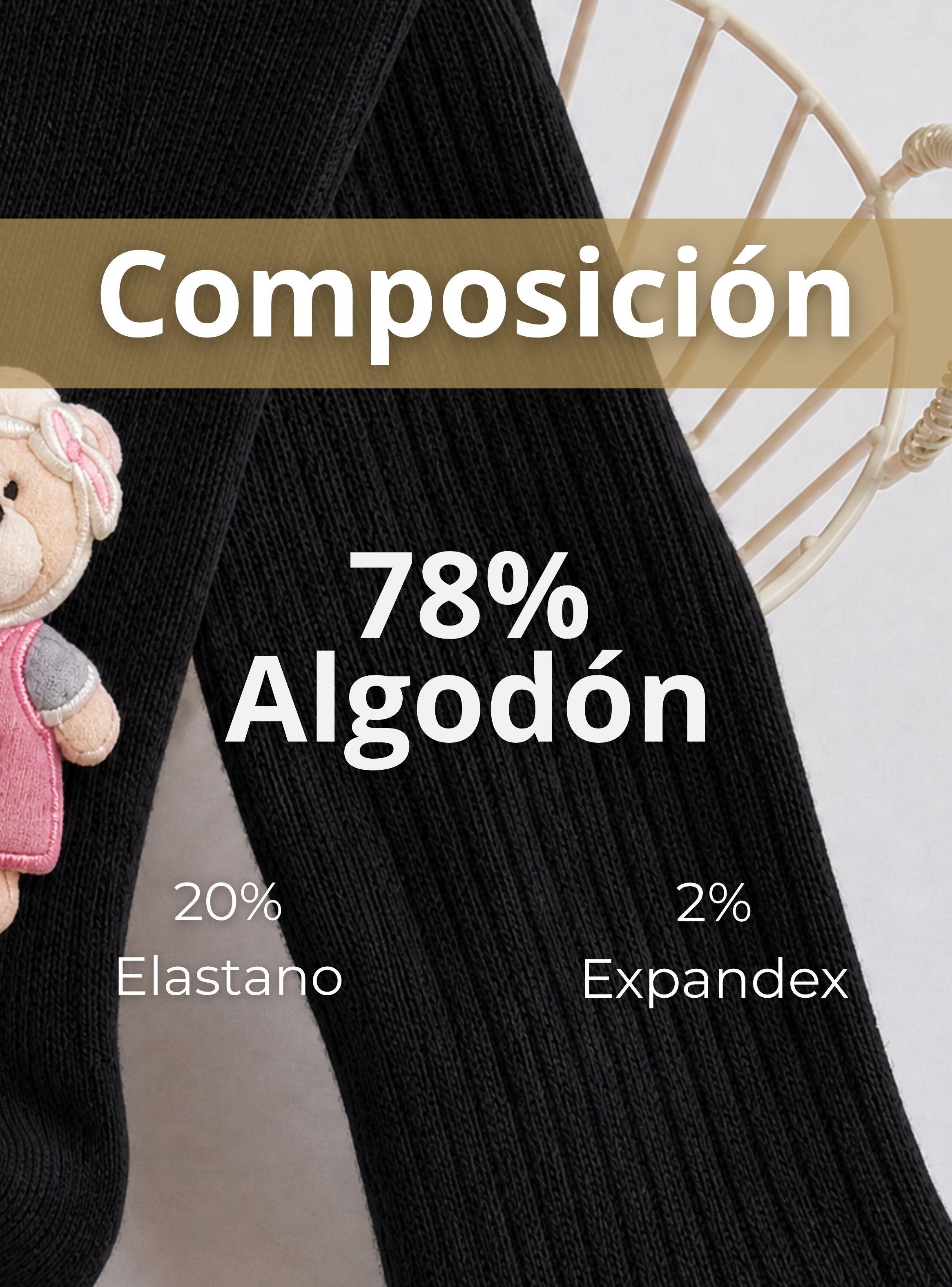 Panty 3D Osito Negro Tejida Niña Ballerina 78% Algodón Premium-7