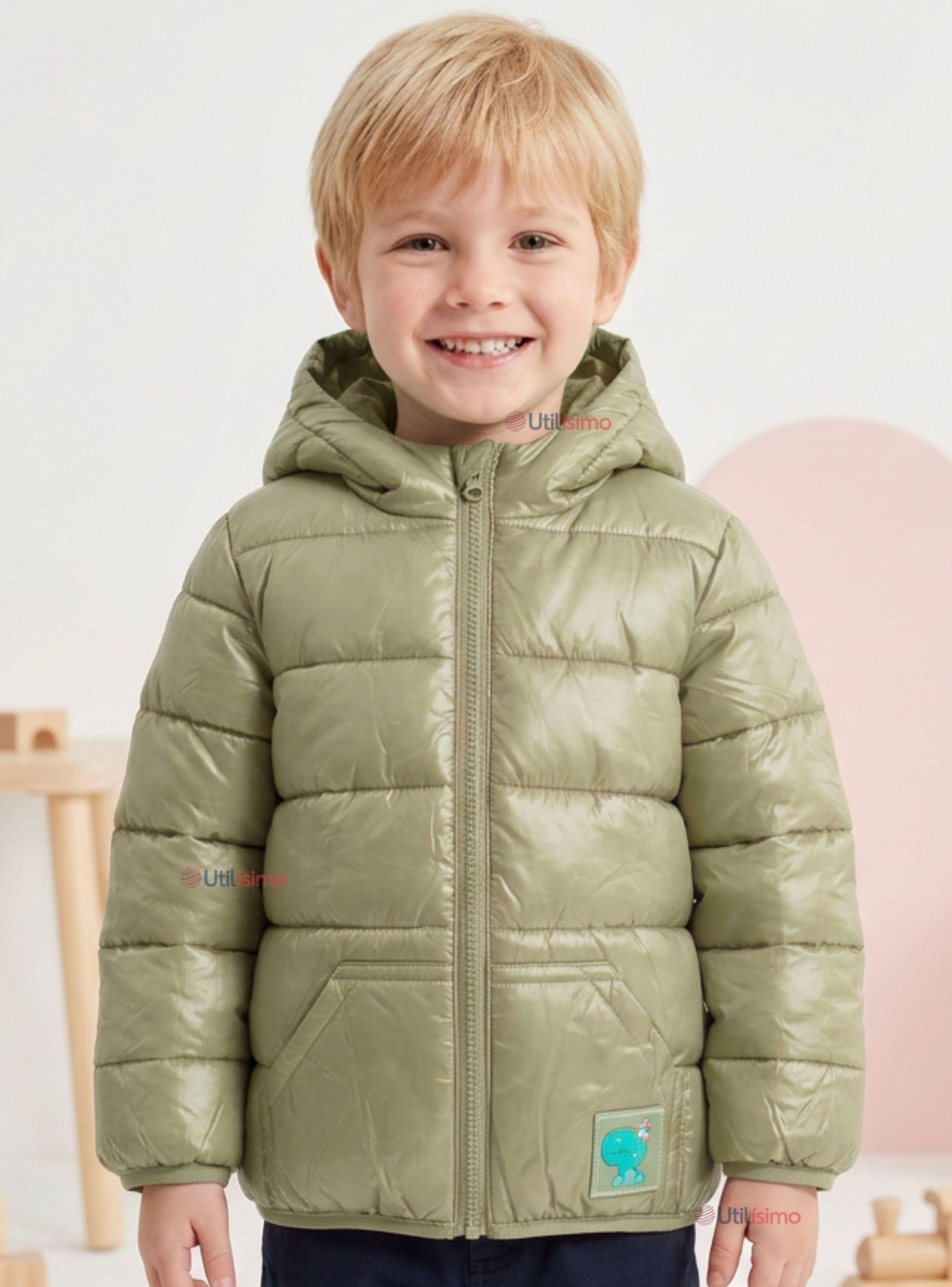 Parka Dinosaurio Con Capucha Manga Larga de Niño Jump Kids Verde-0