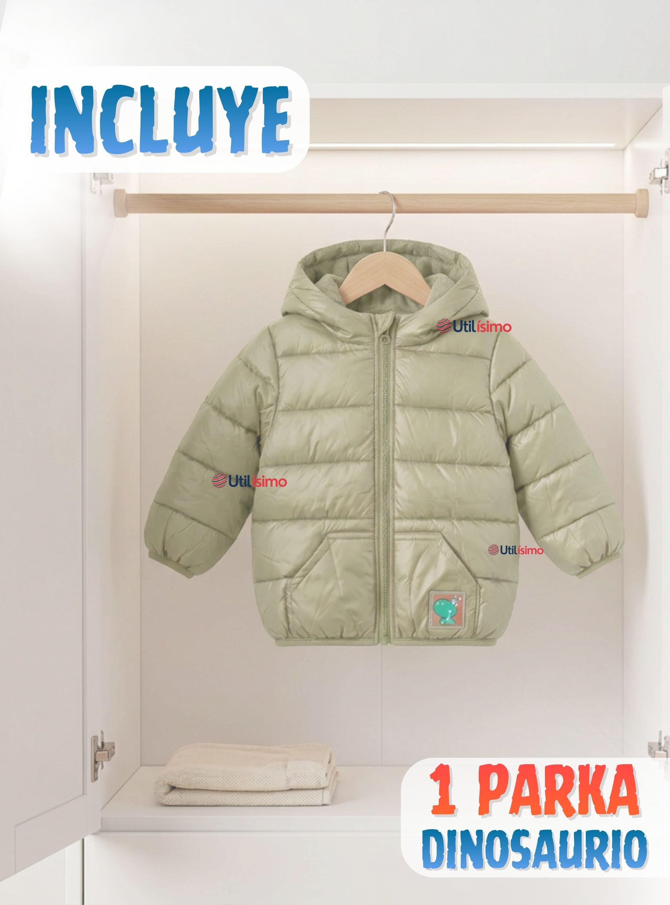 Parka Dinosaurio Con Capucha Manga Larga de Niño Jump Kids Verde-2