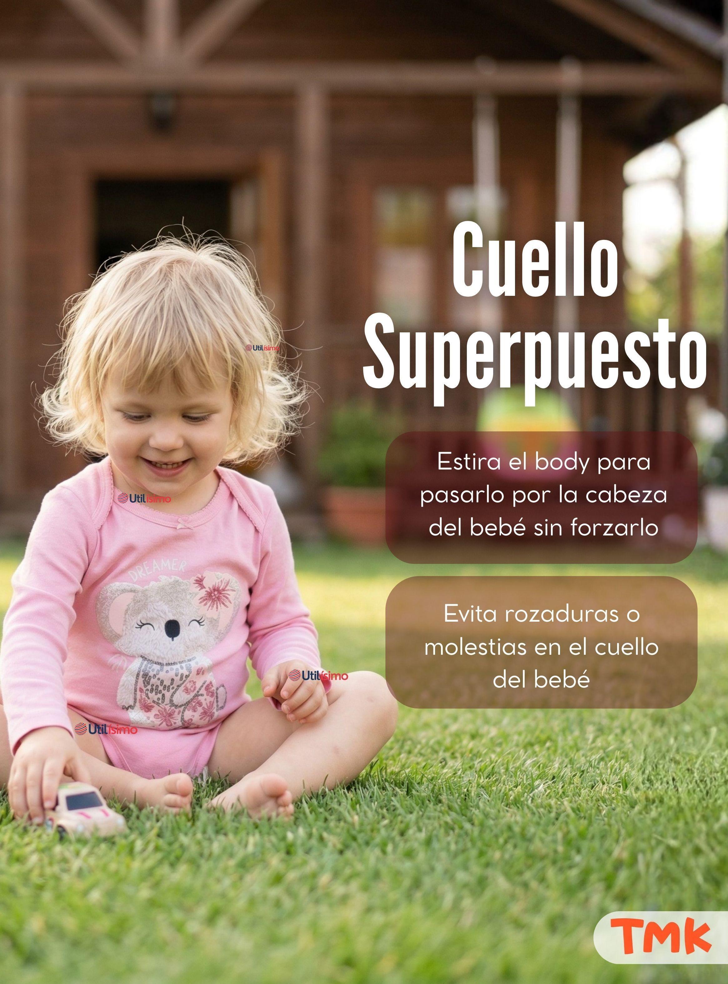 Pack 5 Bodys Manga Larga 100% Algodón Bebé Niñas Koala Dreamer-5