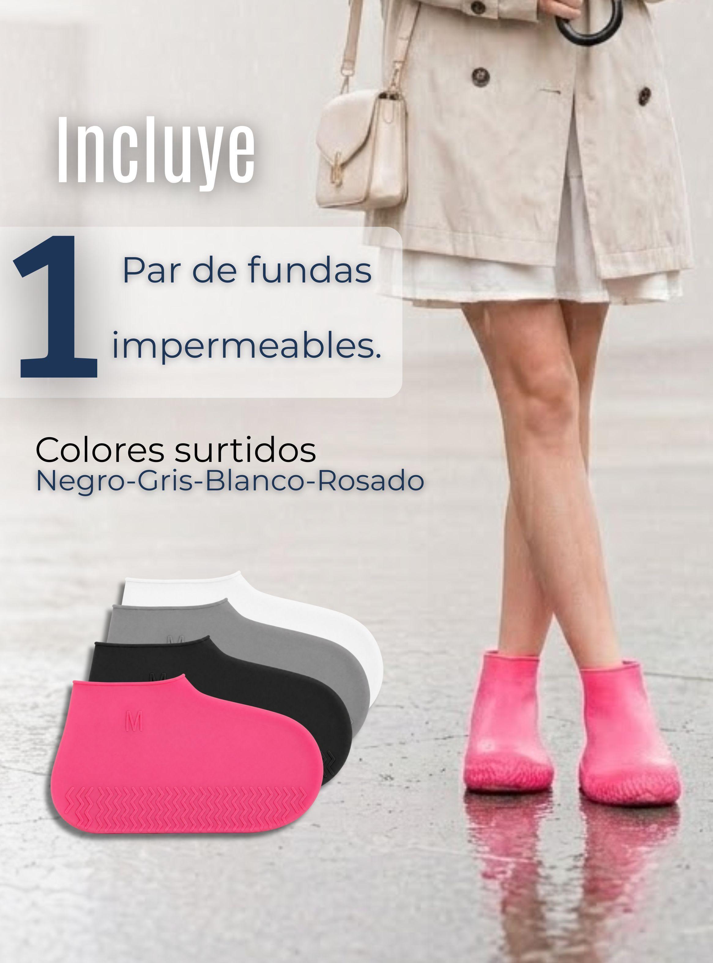 Fundas Cubre Zapatos Mujer Impermeable Silicona Antideslizante Surtidas 1 Par-2