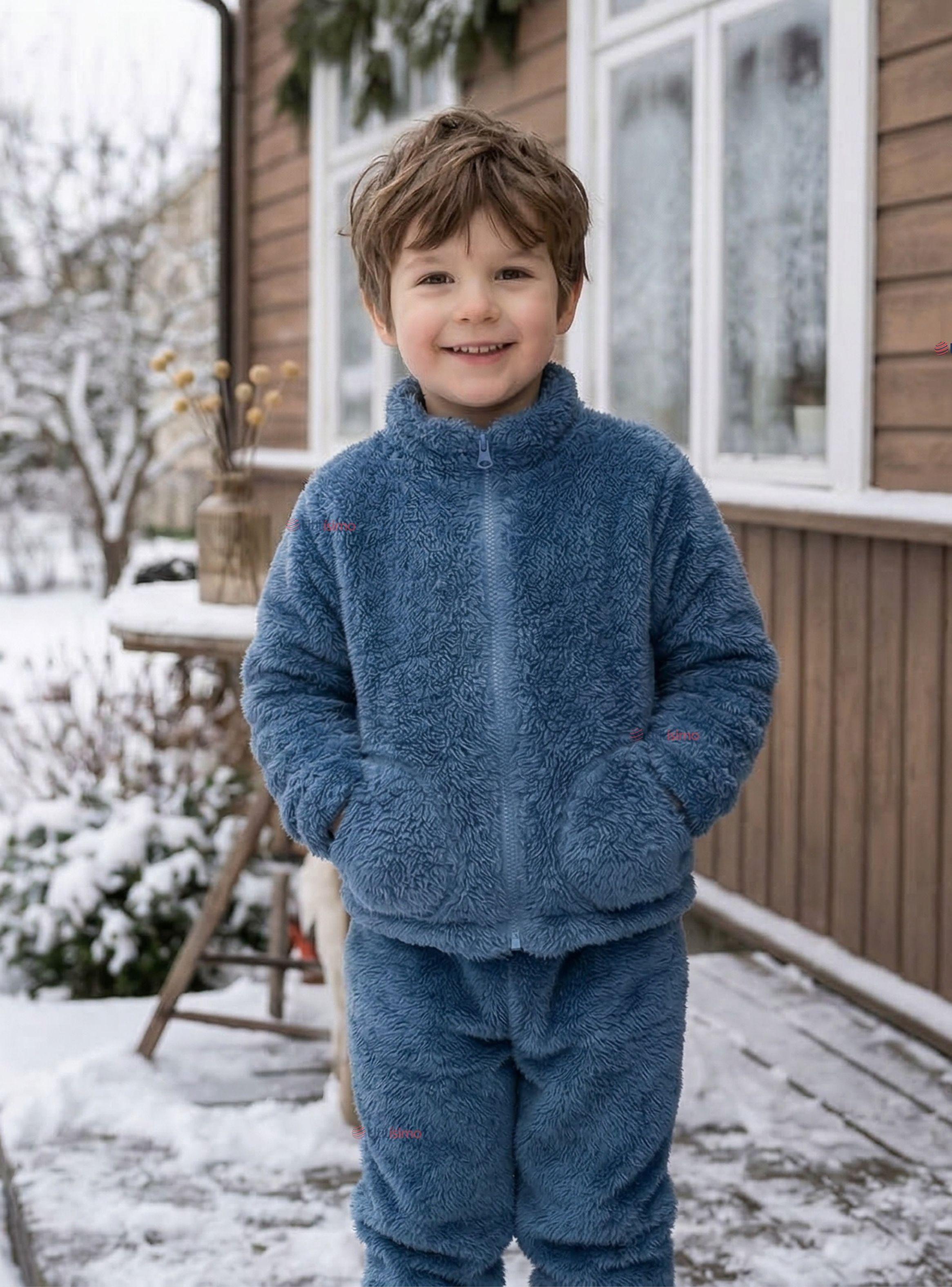 Conjunto 2 Piezas Buzo Polerón Pantalón Bebe Niño Poliéster Color Blue-0