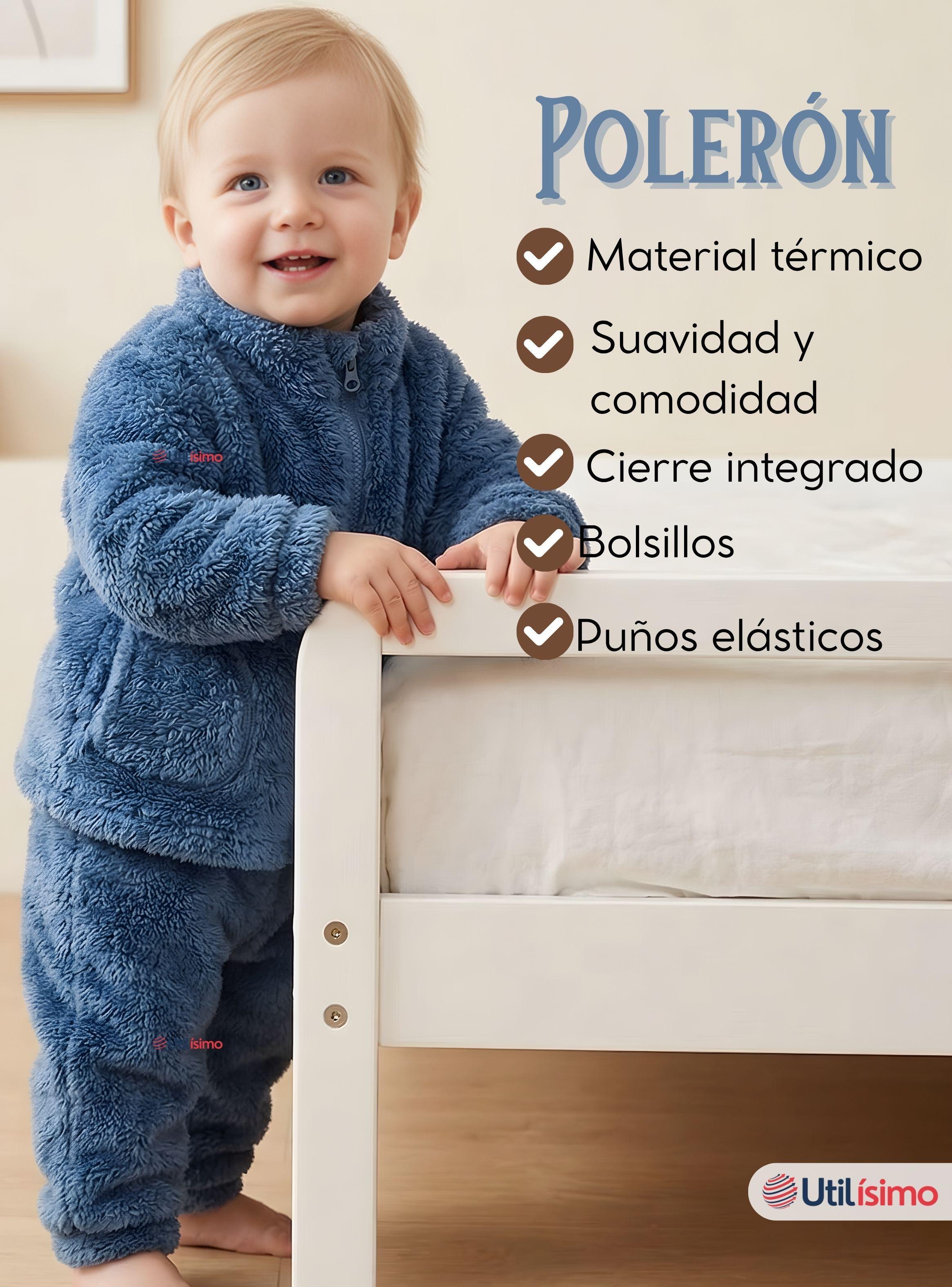 Conjunto 2 Piezas Buzo Polerón Pantalón Bebe Niño Poliéster Color Blue-3