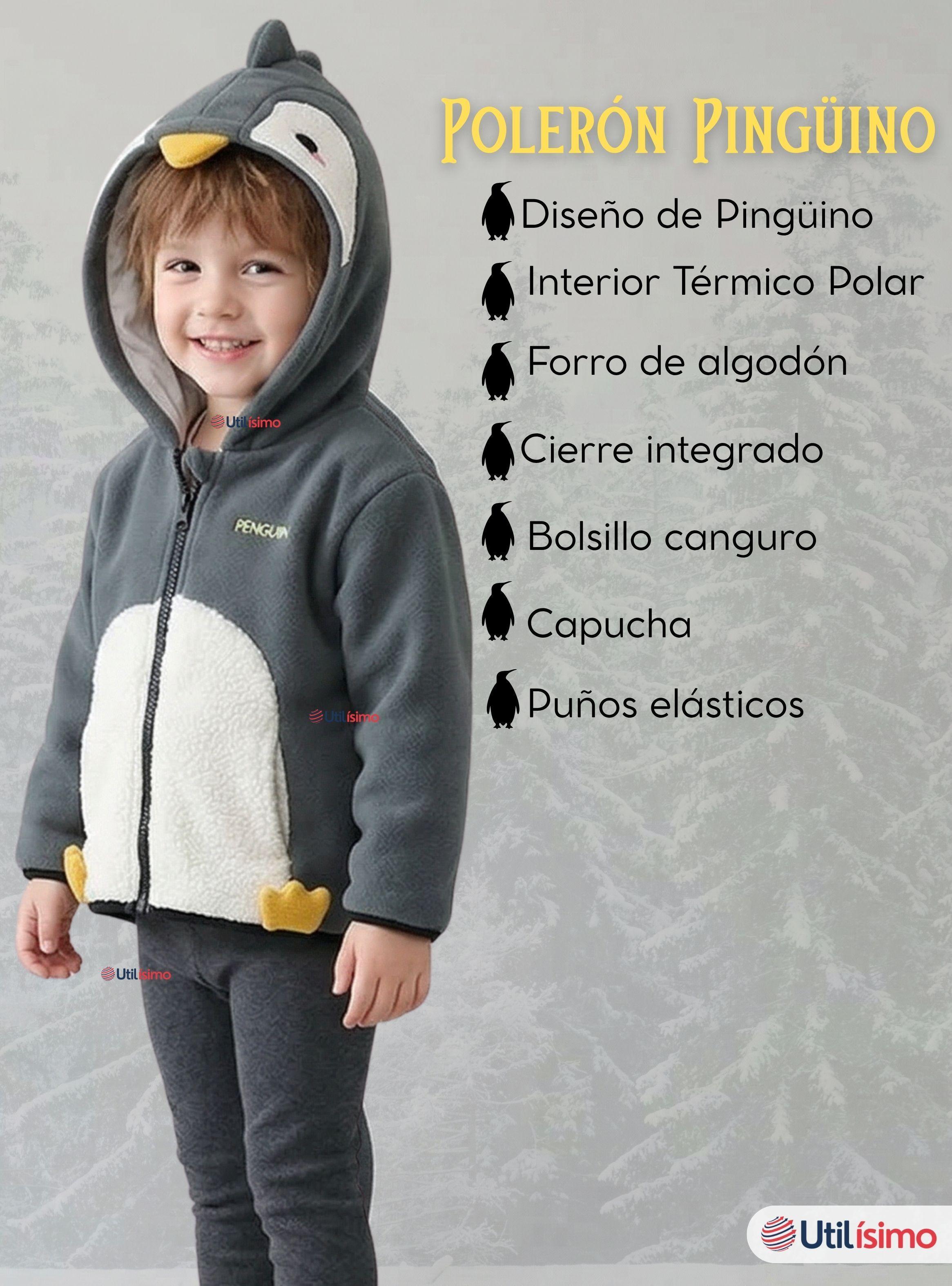 Polerón Polar Con Capucha Invierno Bebé Niño Happy Penguin-3