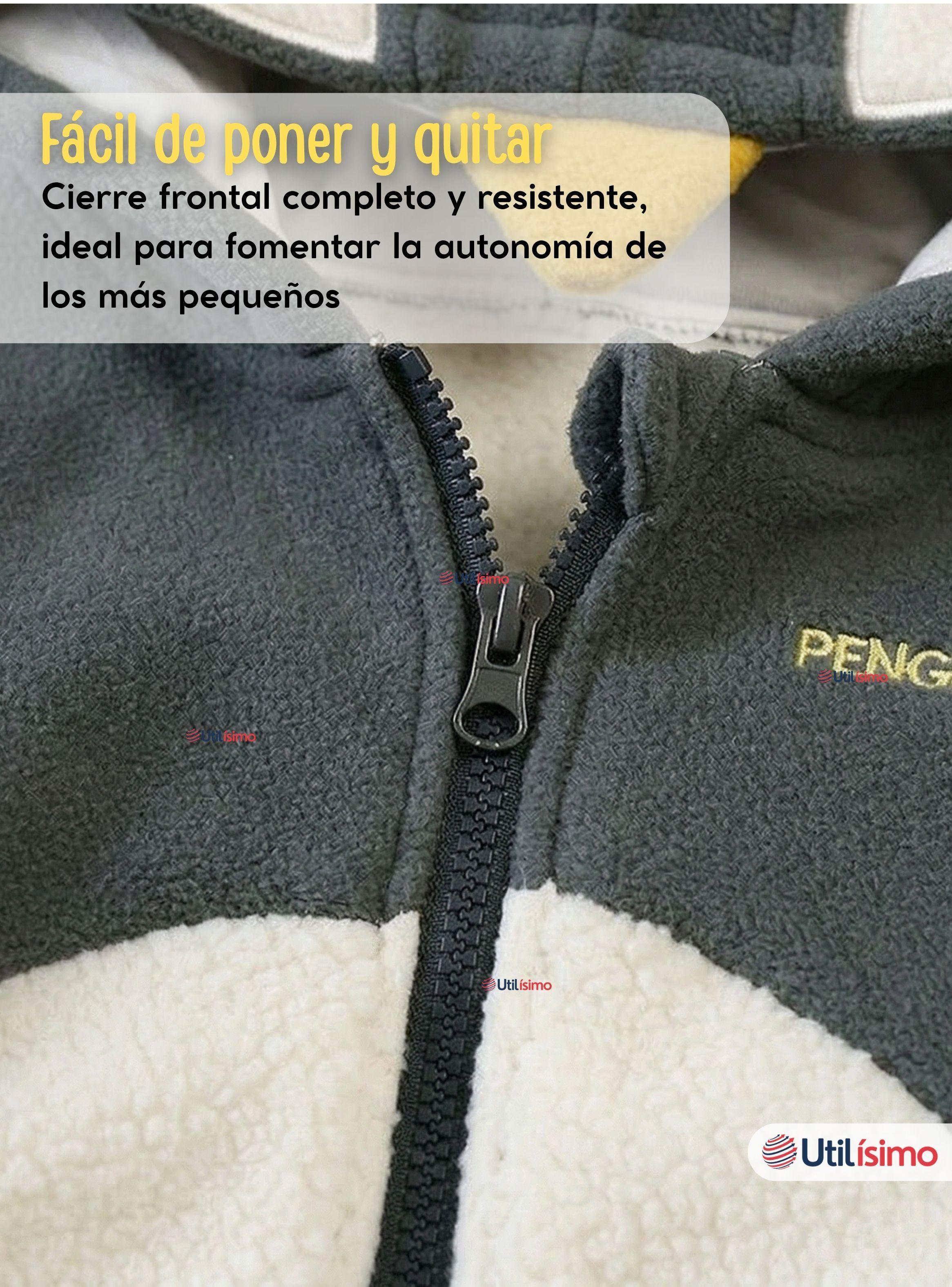 Polerón Polar Con Capucha Invierno Bebé Niño Happy Penguin-7