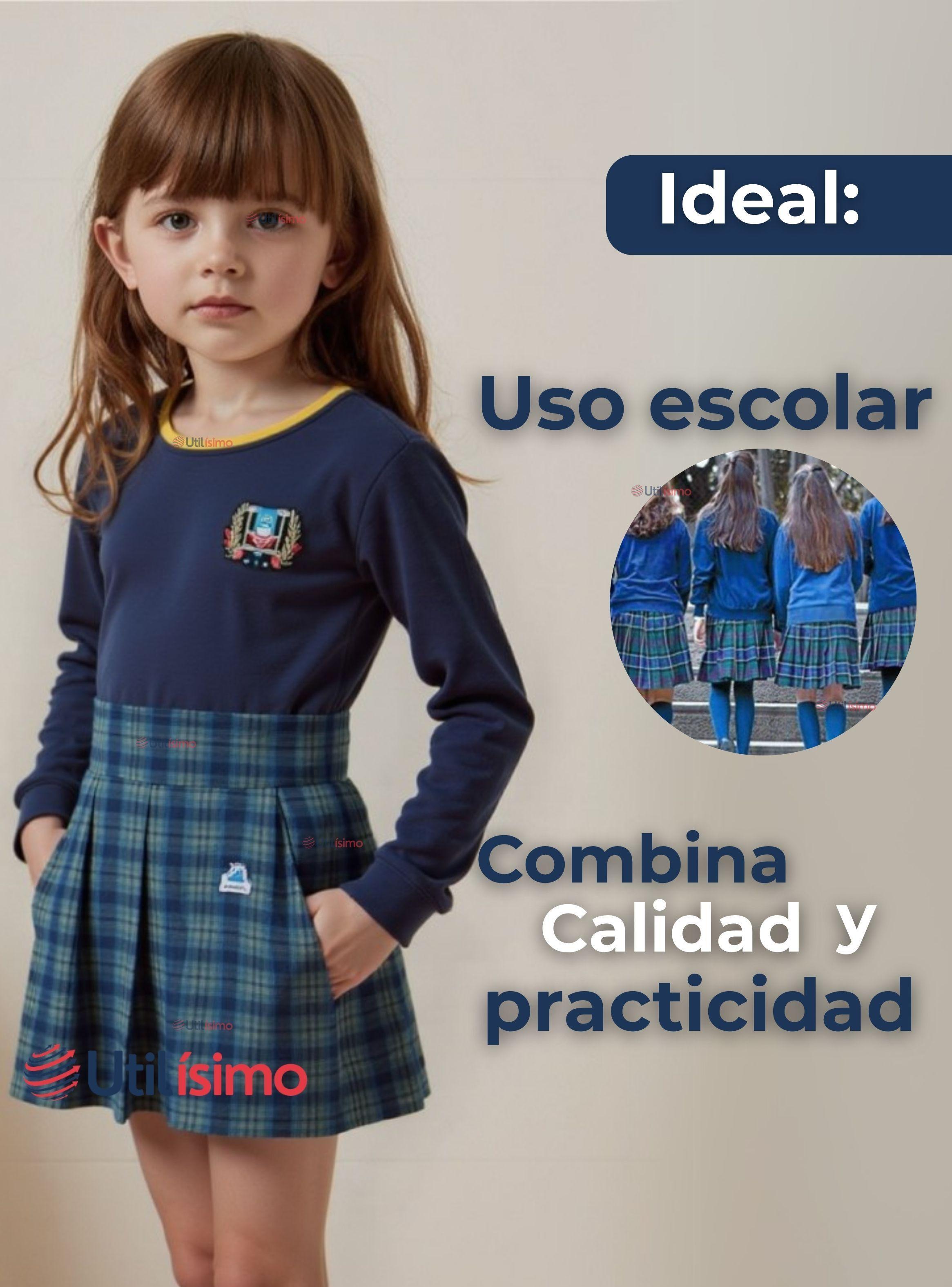 Pack 3 Camiseta Bambú Escolar Primera Capa Niña Polera Cuello redondo-3