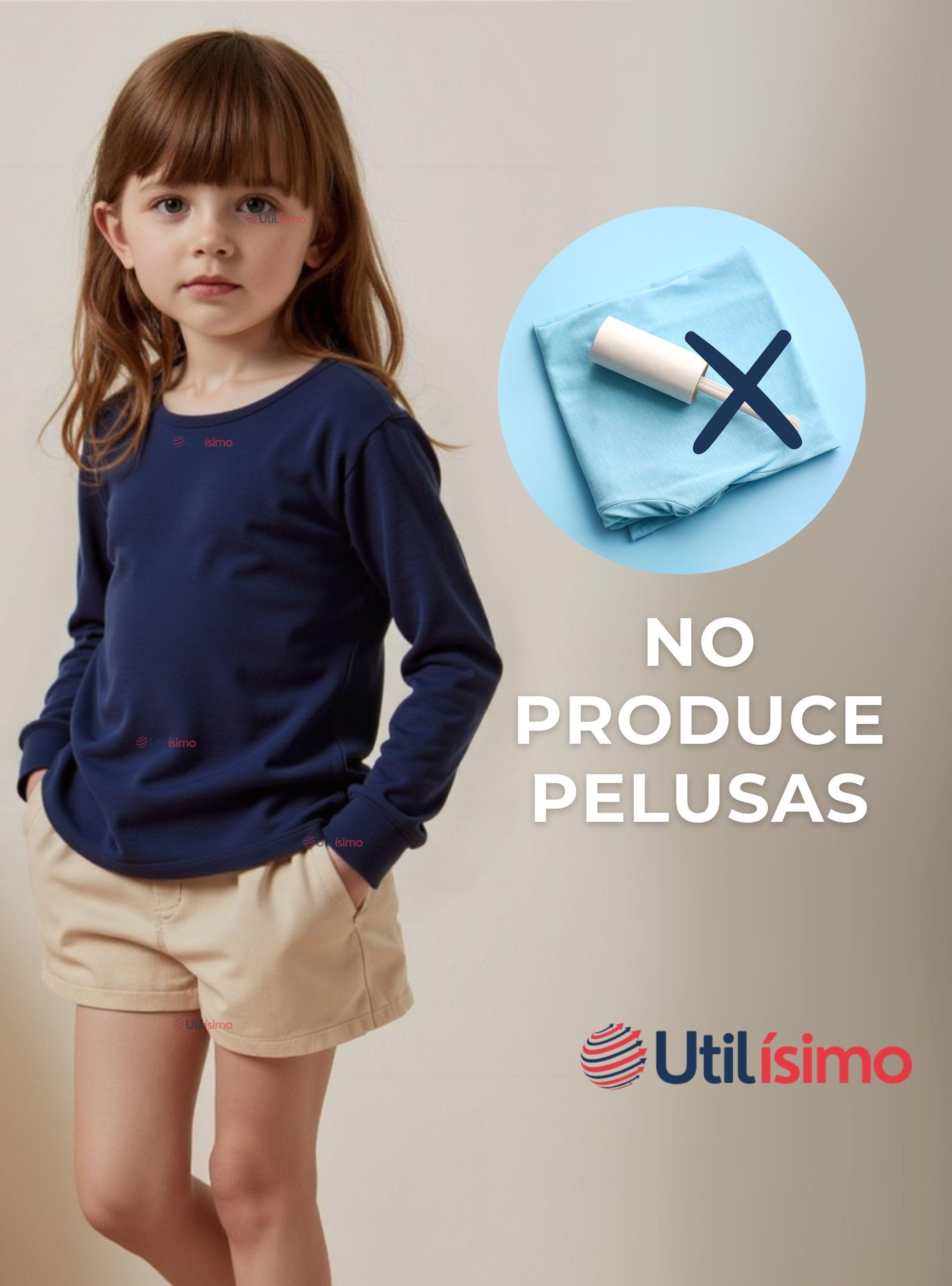 Pack 3 Camiseta Bambú Escolar Primera Capa Niña Polera Cuello redondo-7