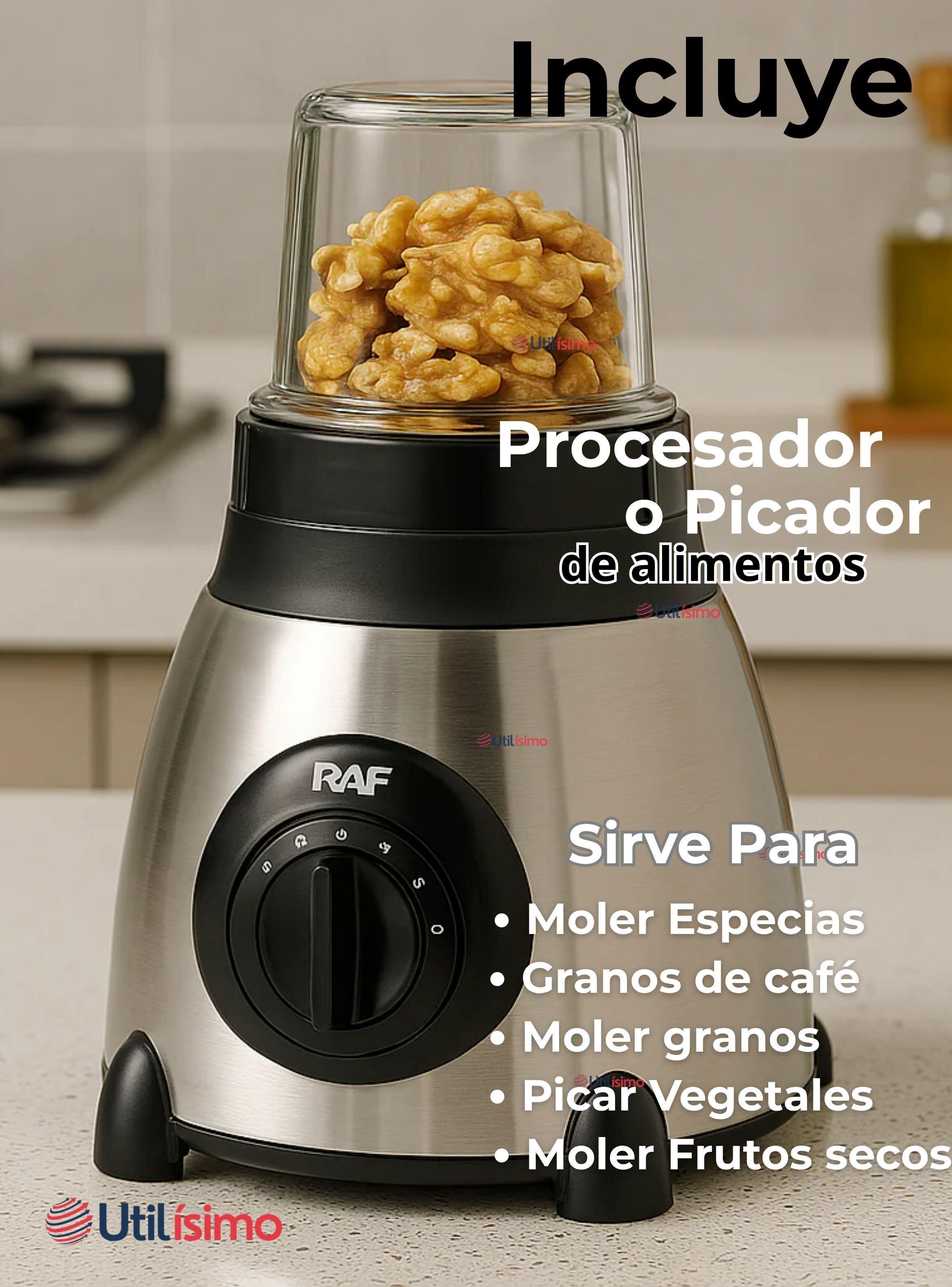 Licuadora Juguera Multiuso 2 en 1 Picadora Jarra de Vidrio-6